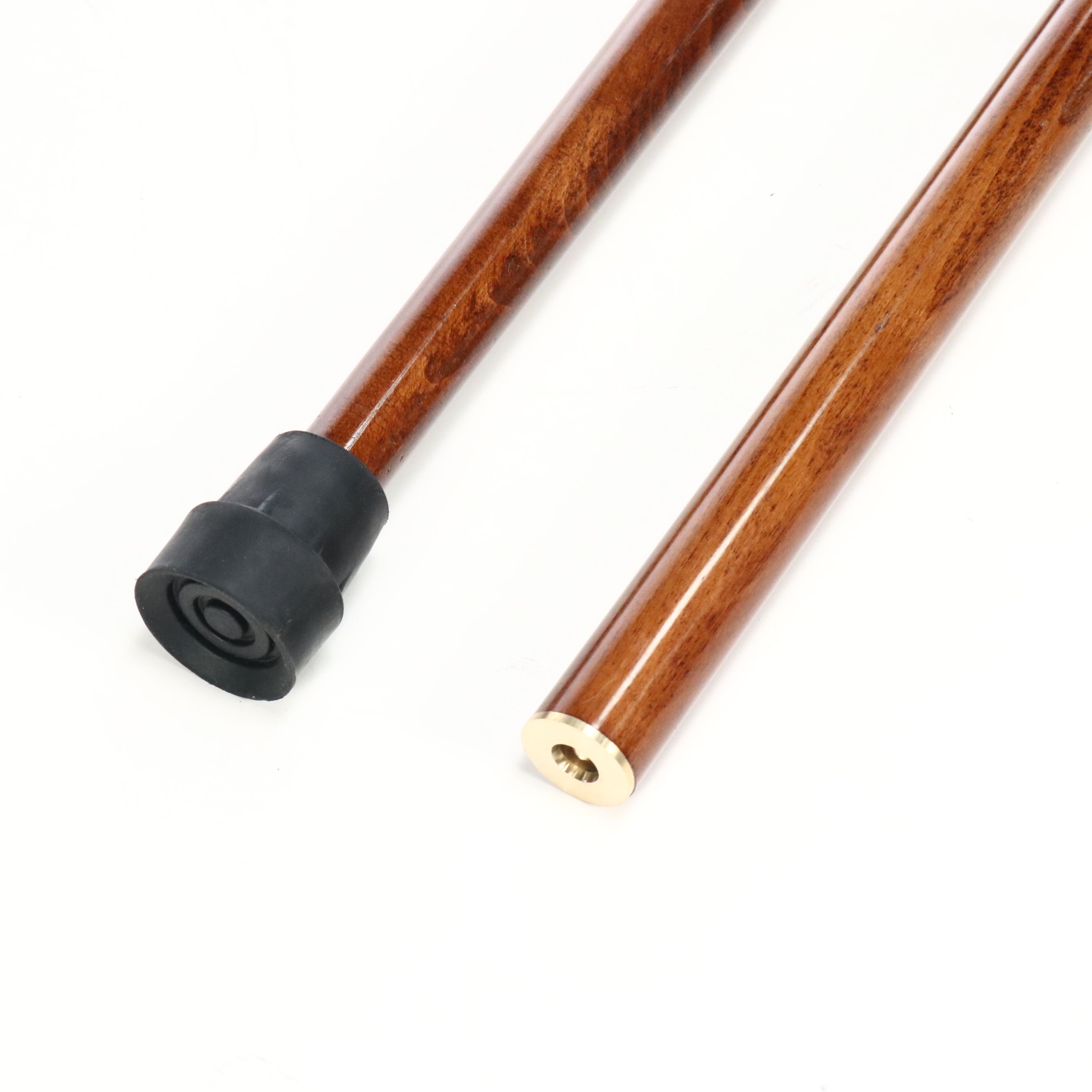 Carved Wood Charging Bull Two Piece Cane