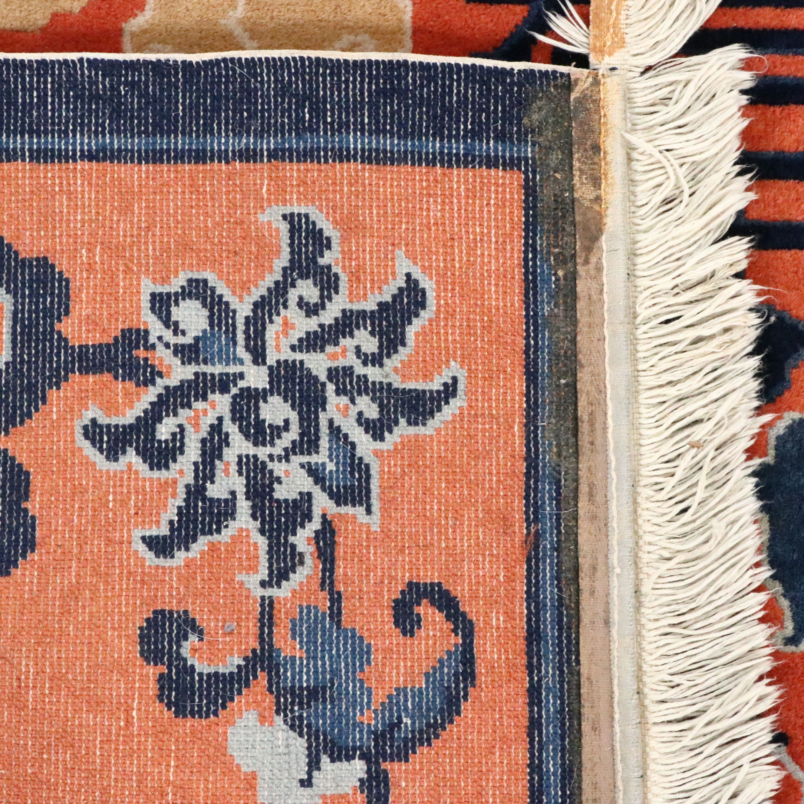 5' x 5'3 Hand-Knotted Chinese Peking Area Rug