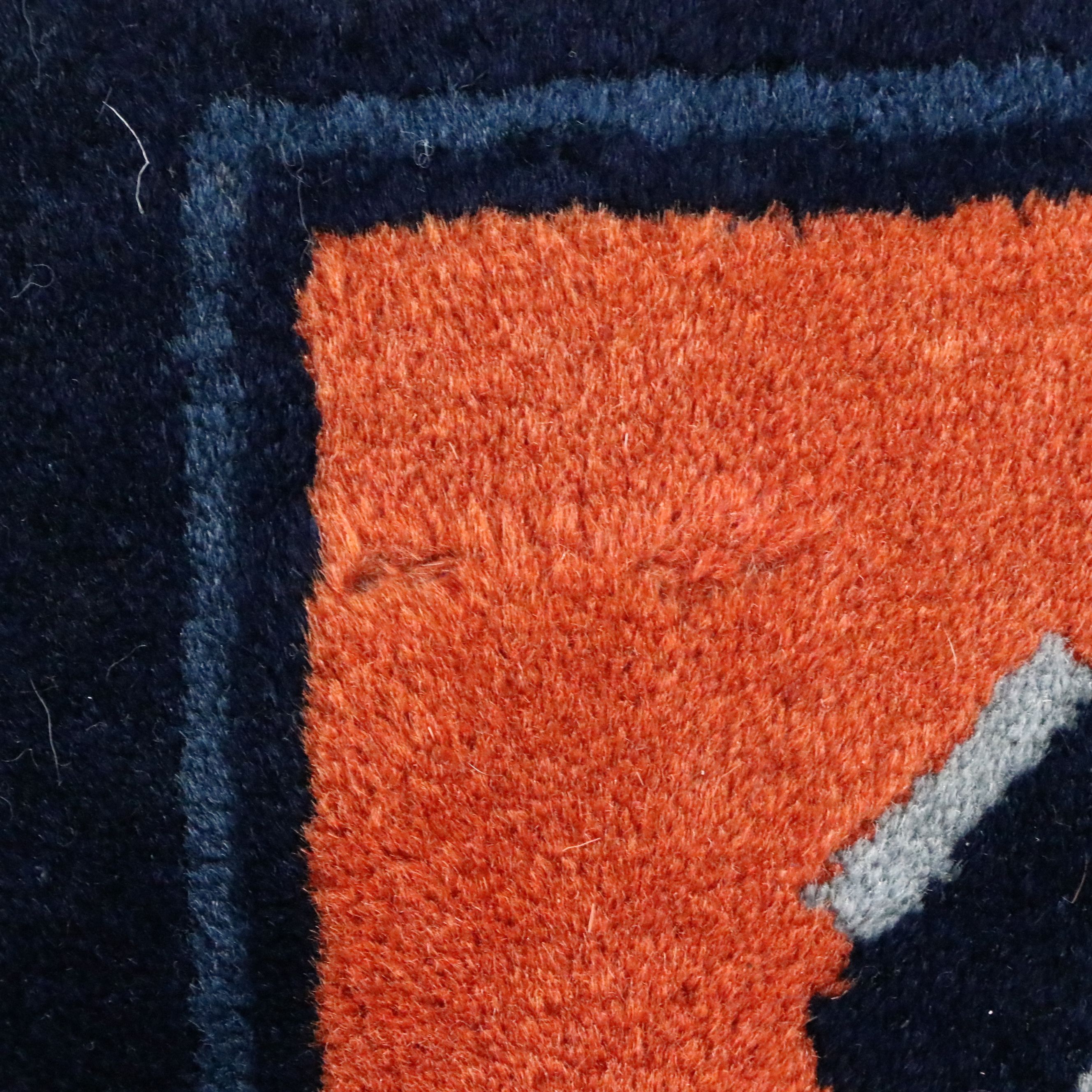 5' x 5'3 Hand-Knotted Chinese Peking Area Rug