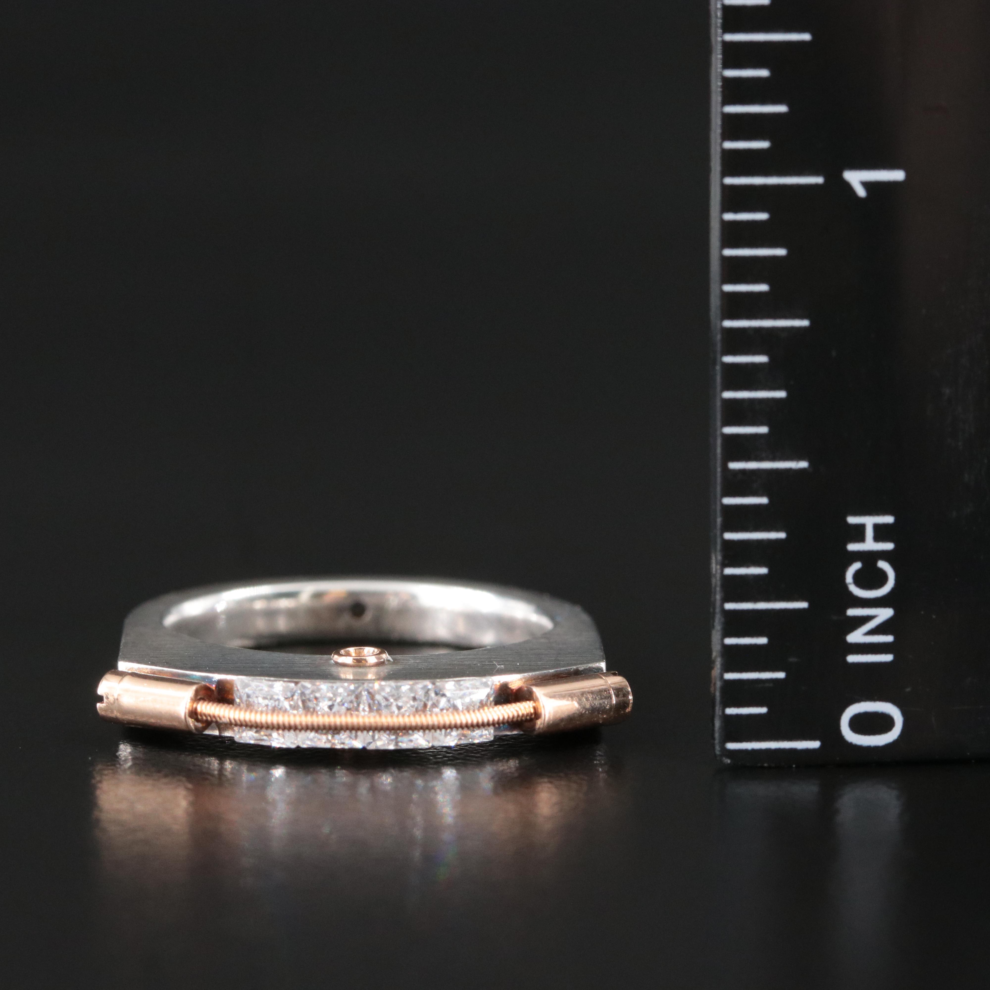Tomasz Plodowski "Tension" Sterling Ring with 14K Accents