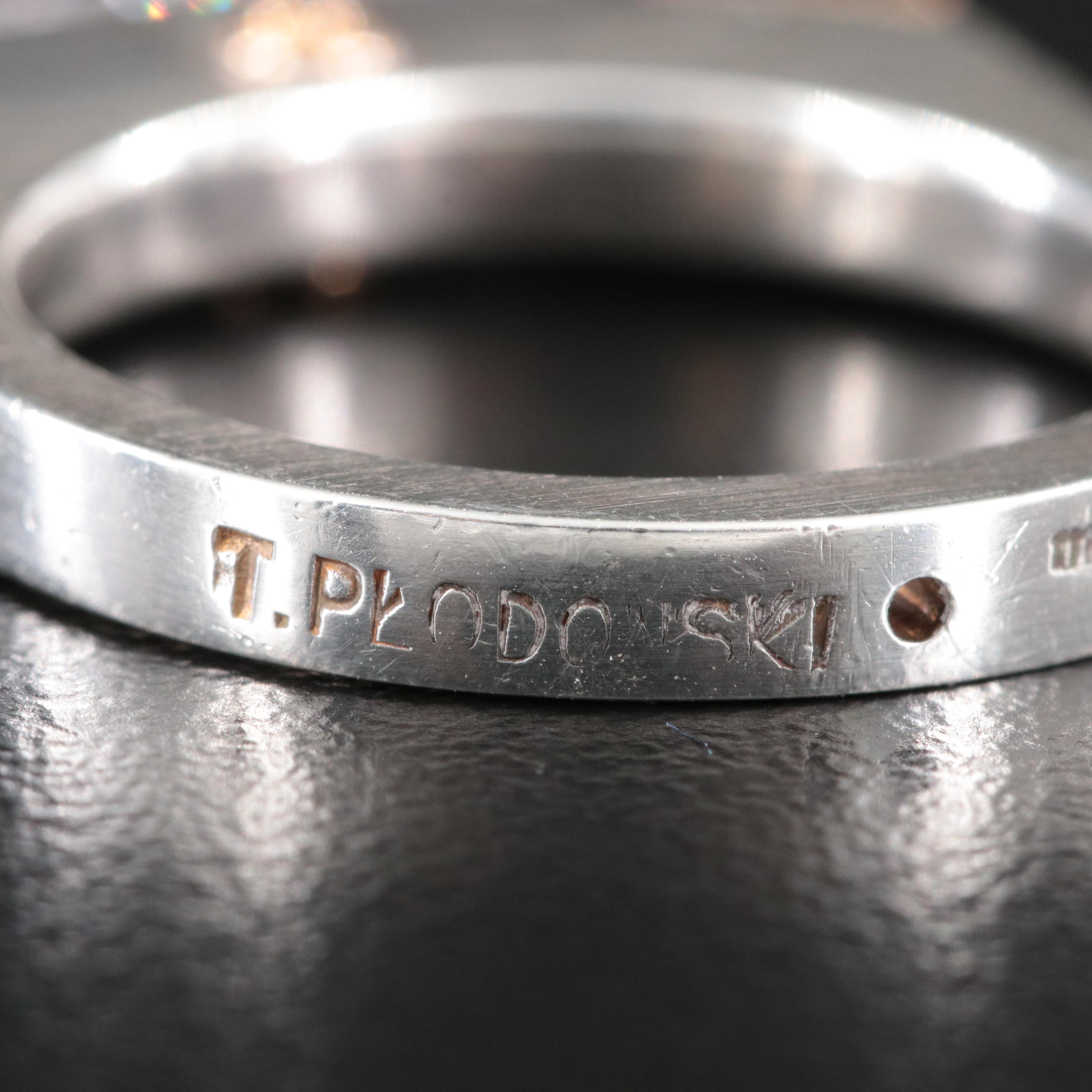 Tomasz Plodowski "Tension" Sterling Ring with 14K Accents