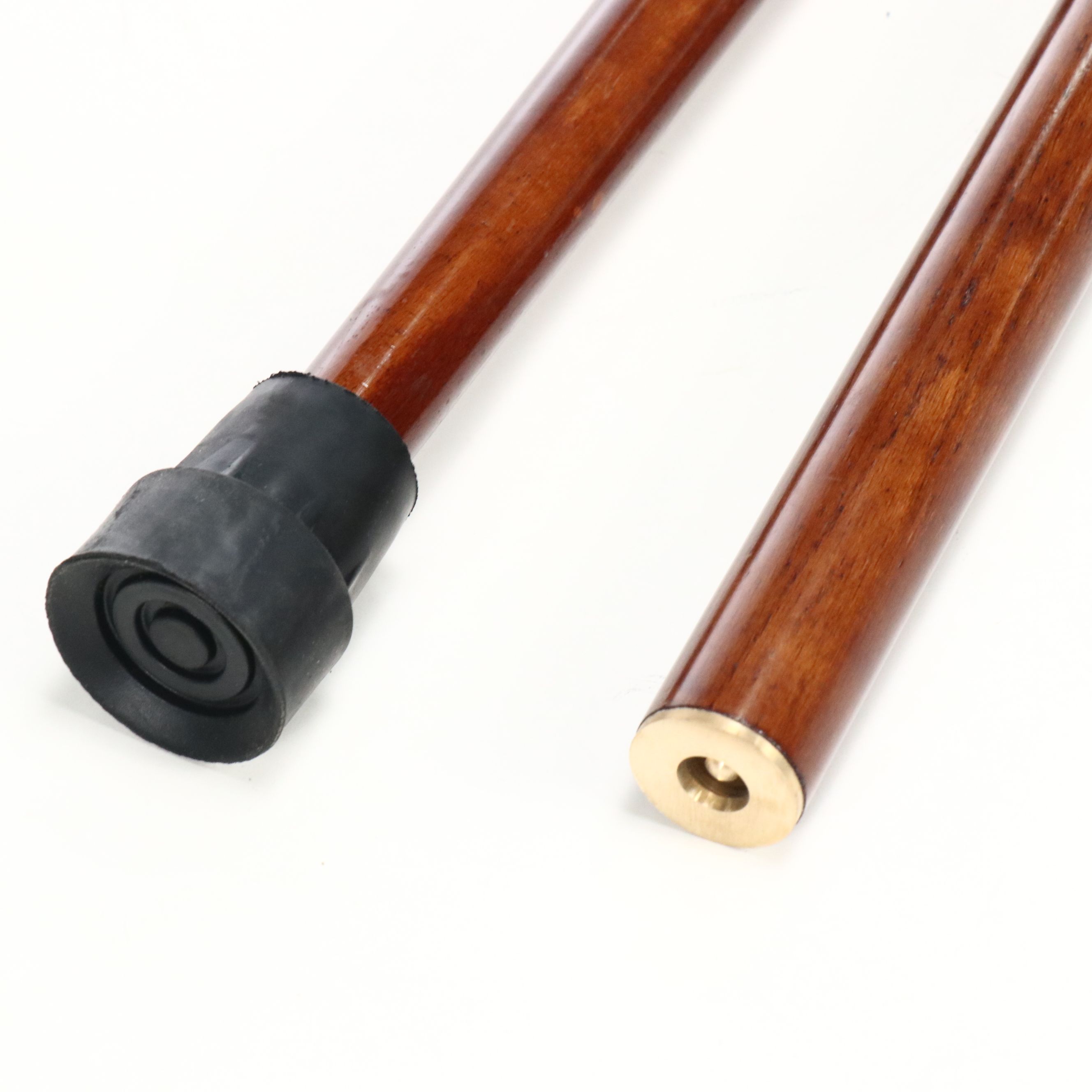 Carved Wood Skull Two-Piece Cane