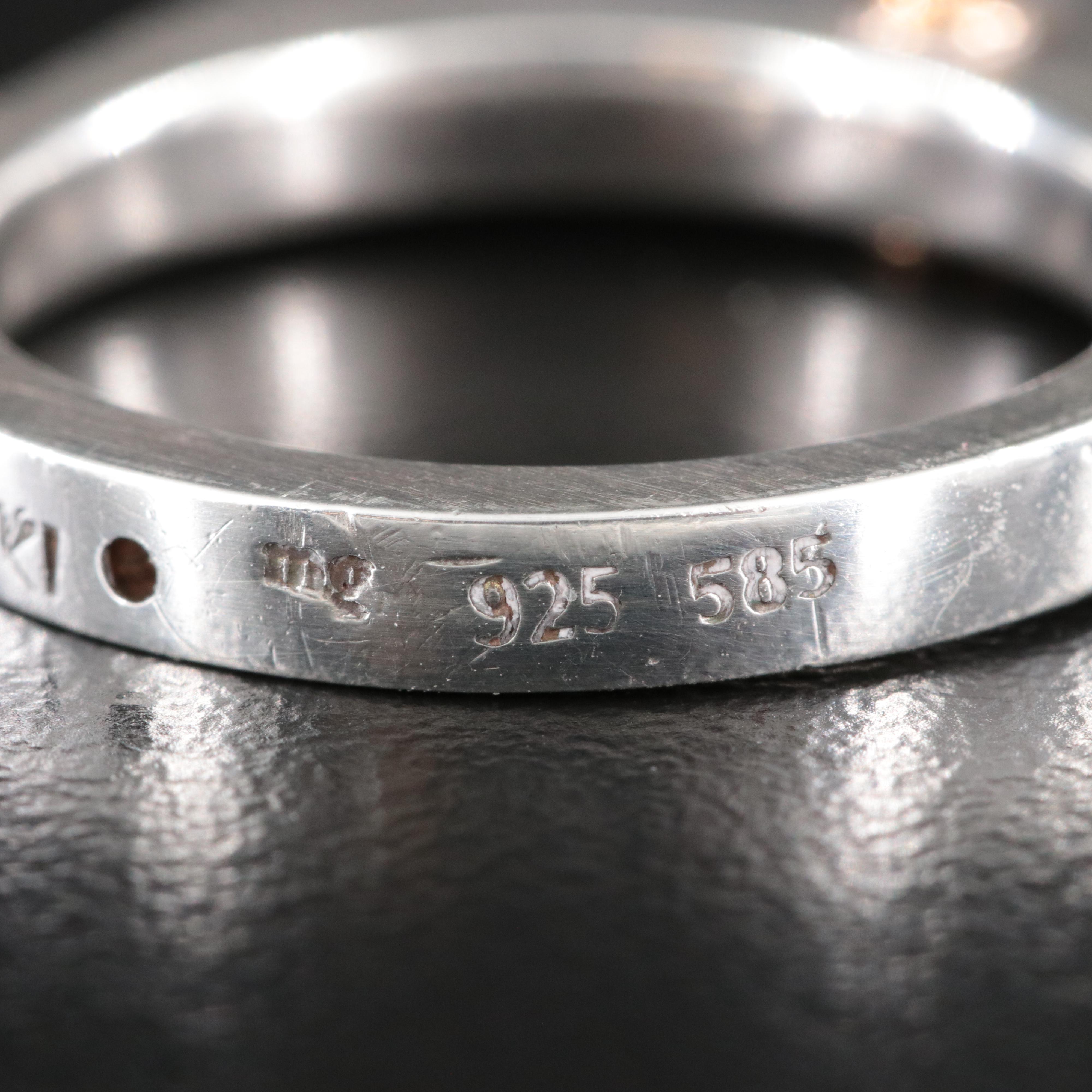 Tomasz Plodowski "Tension" Sterling Ring with 14K Accents