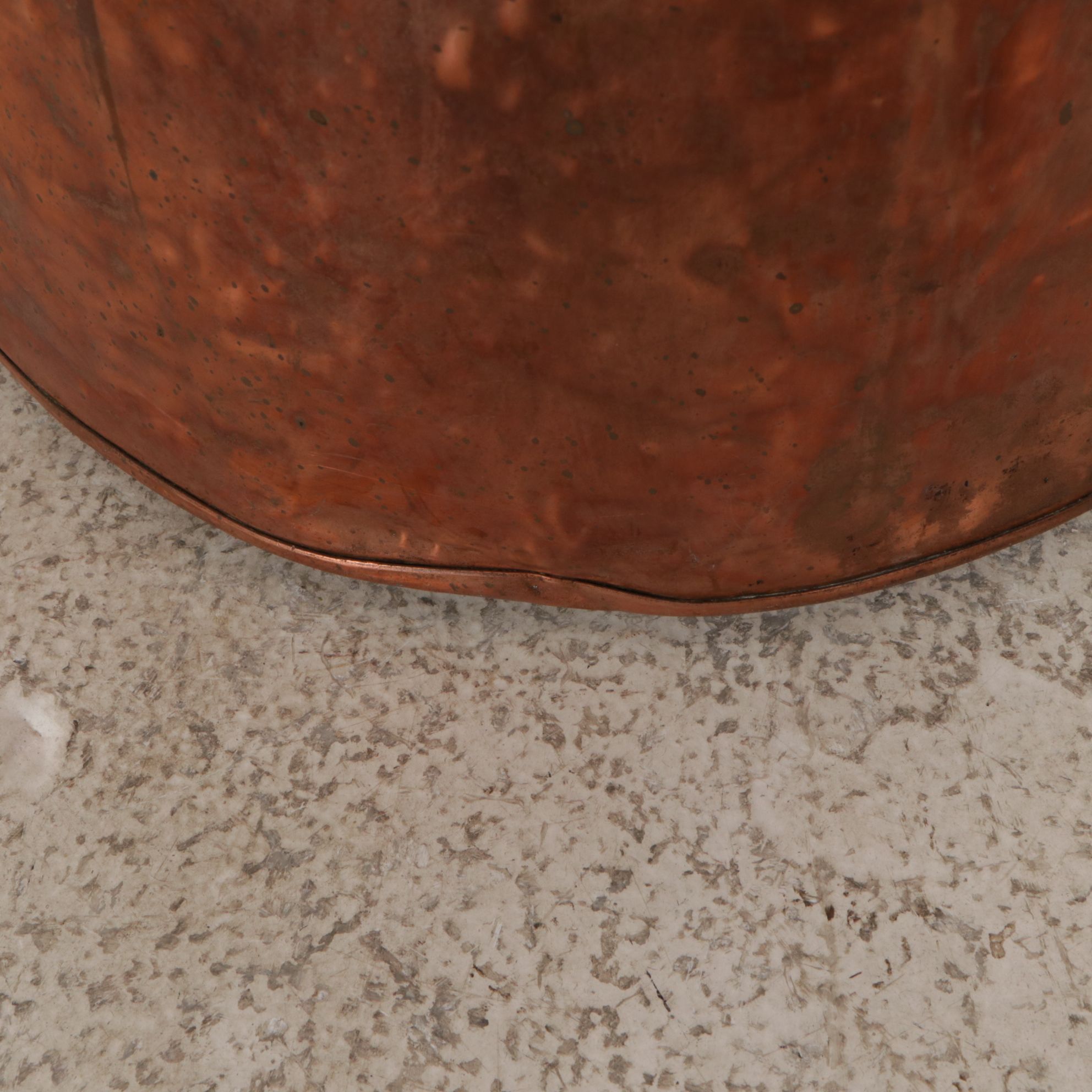 Tin Lined Copper Boiler Wash Tub With Wood Handles