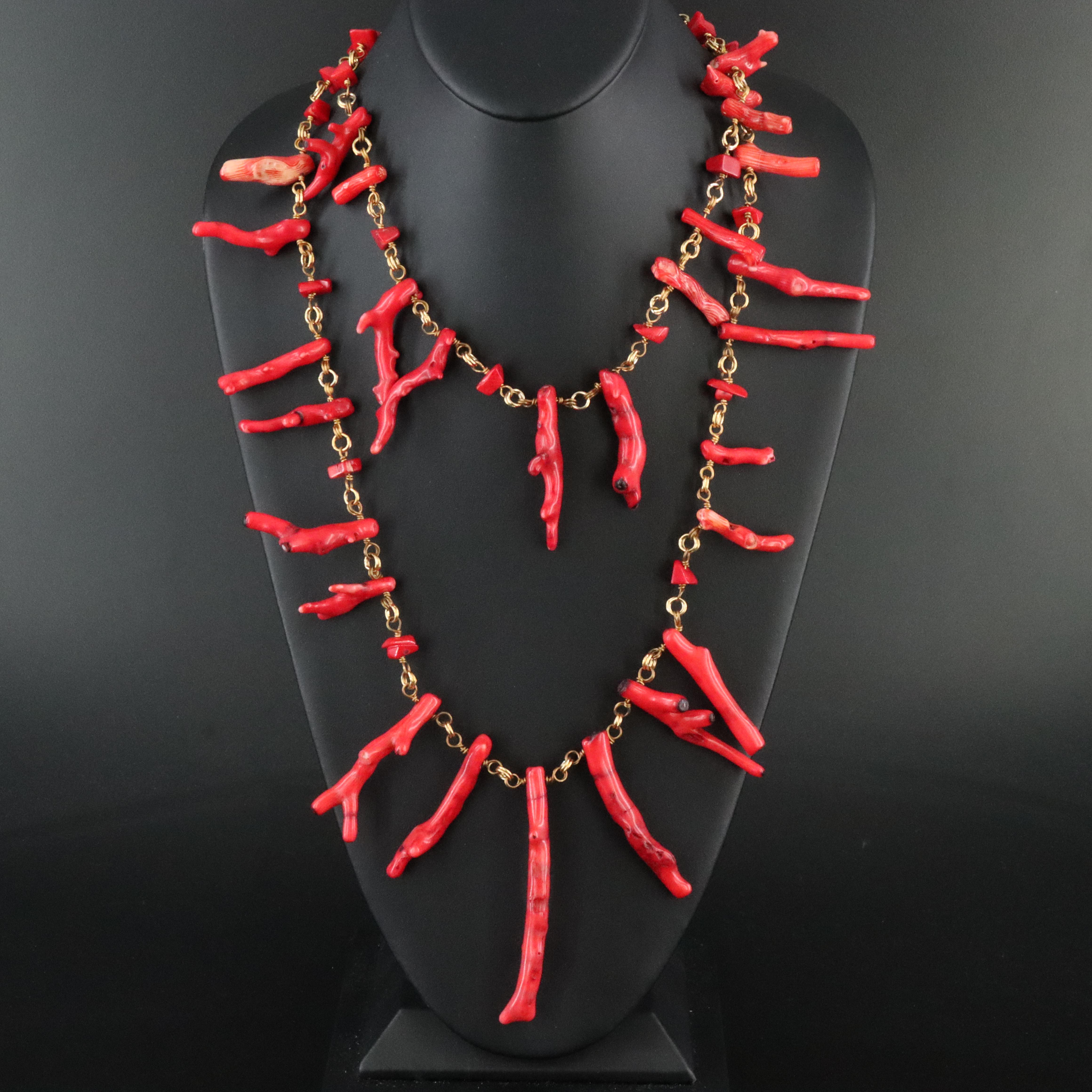 Tiered Coral Necklace