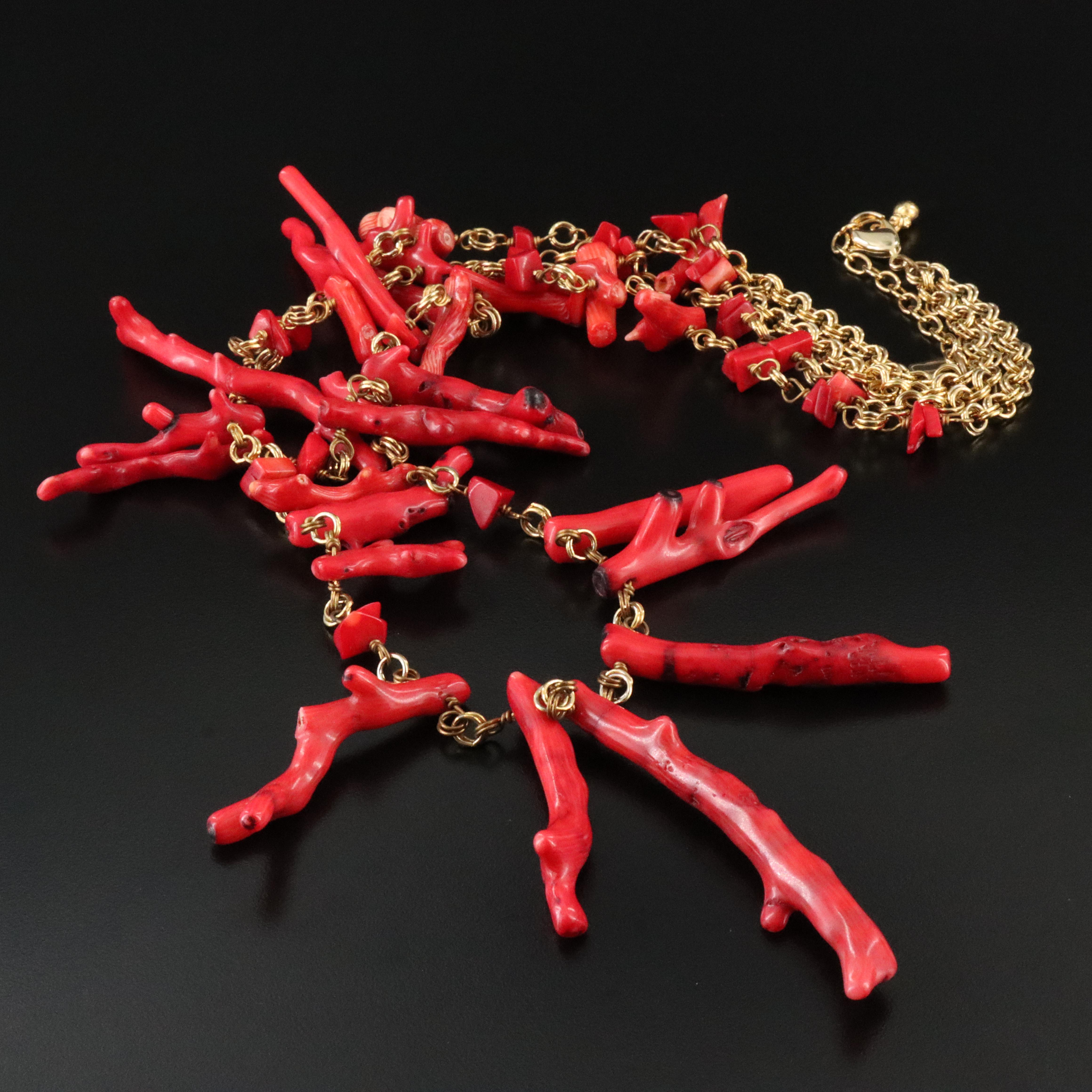 Tiered Coral Necklace
