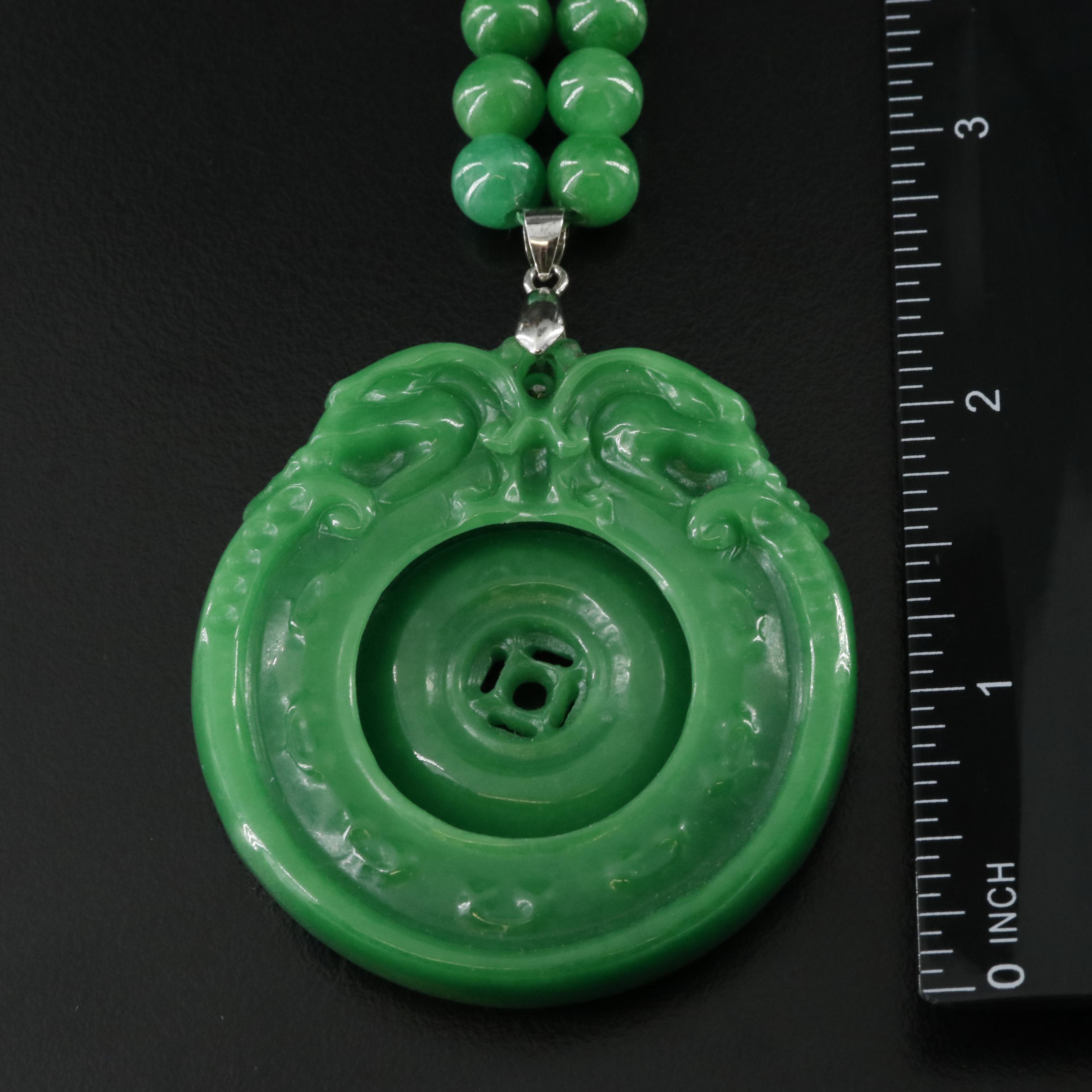 Jadeite and Citrine Carved Necklaces
