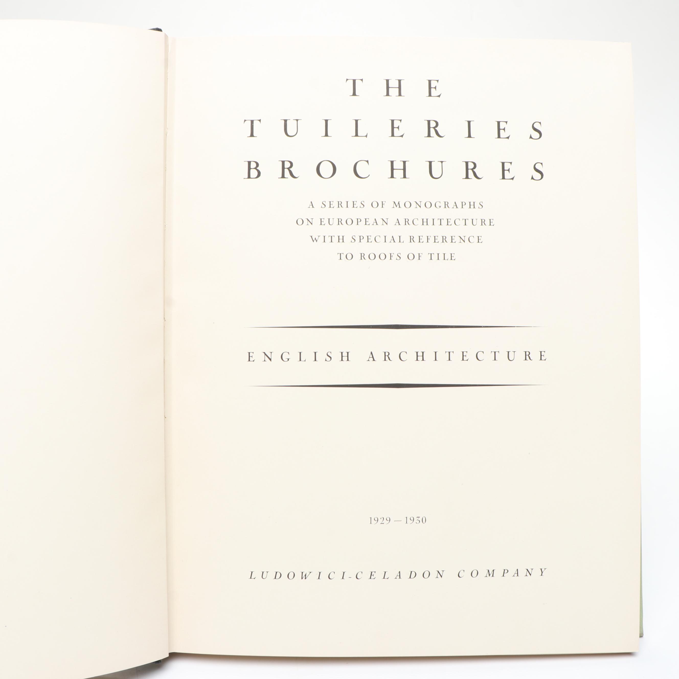 European Architecture Monographs "The Tuileries Brochures" Four-Volume Set