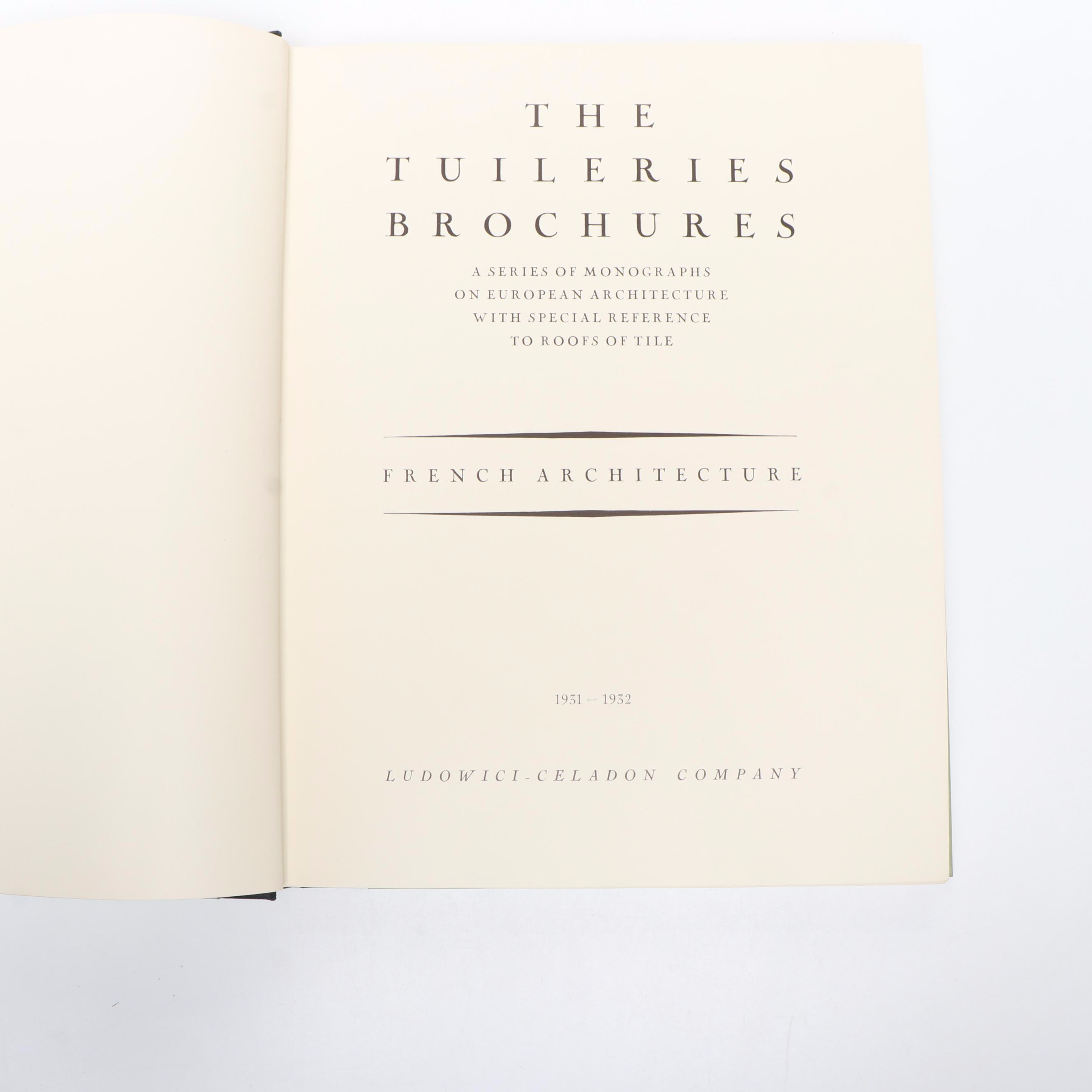 European Architecture Monographs "The Tuileries Brochures" Four-Volume Set