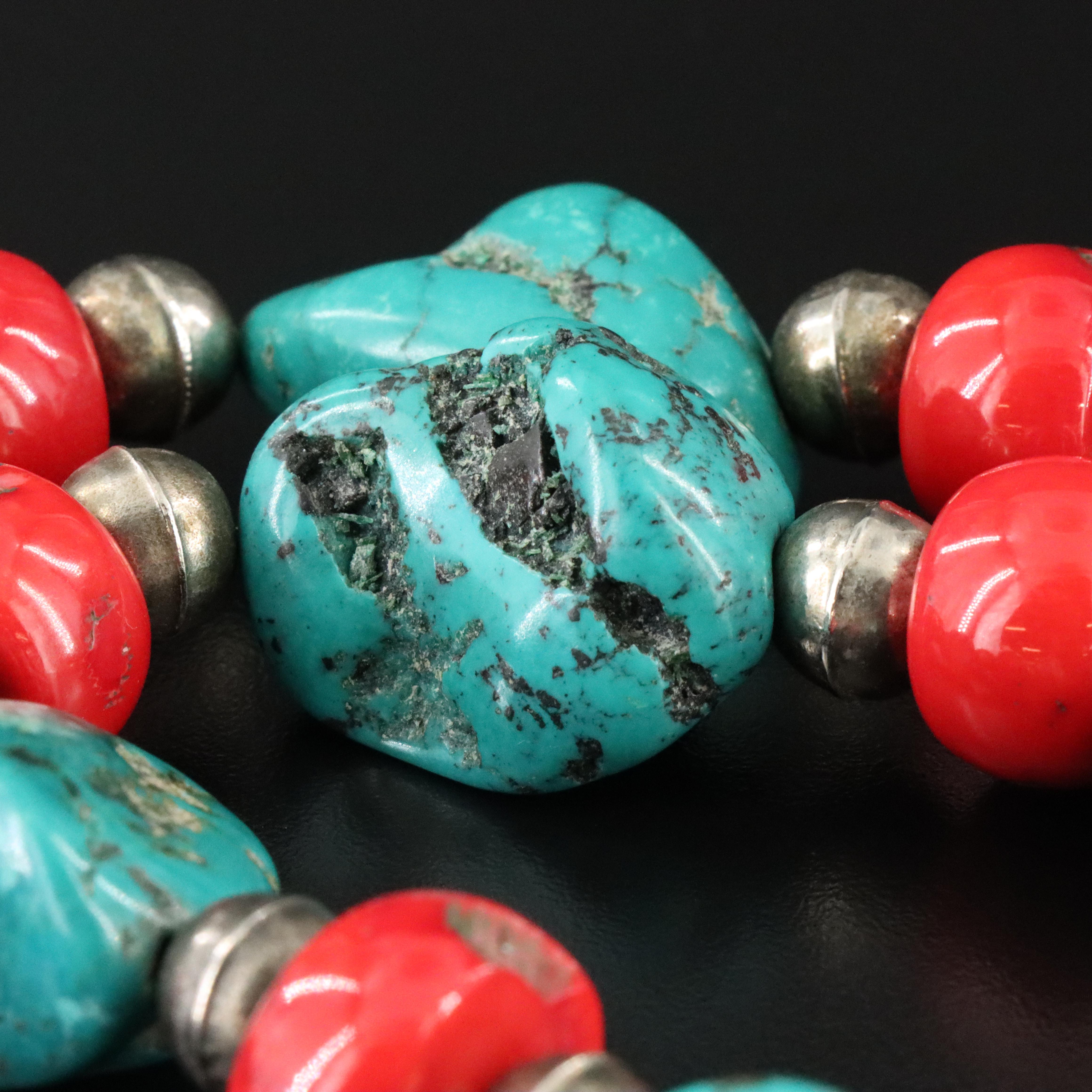 Turquoise and Coral Necklace