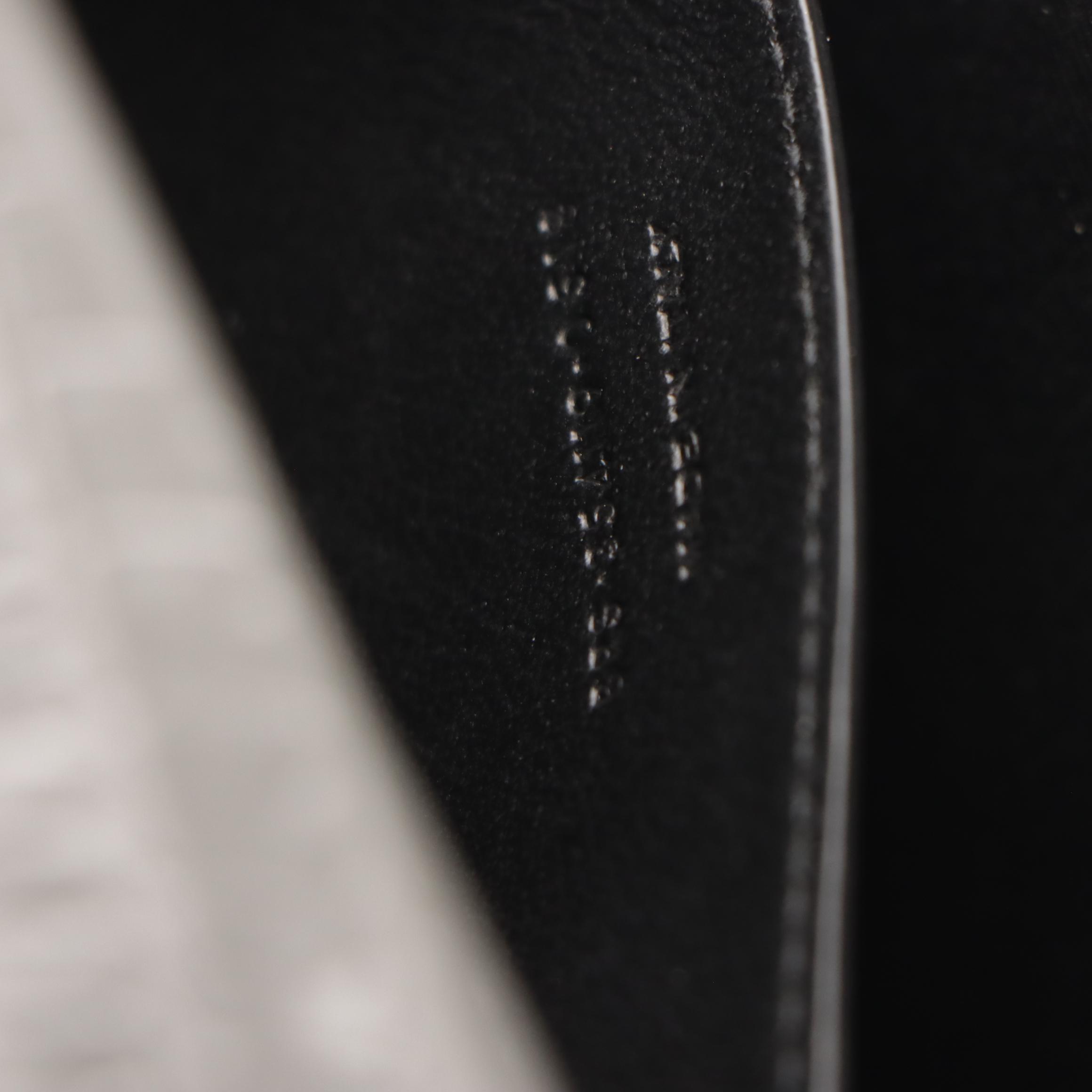 Saint Laurent Grey Croc-Embossed Leather Medium Classic YSL Monogram Tassel Bag