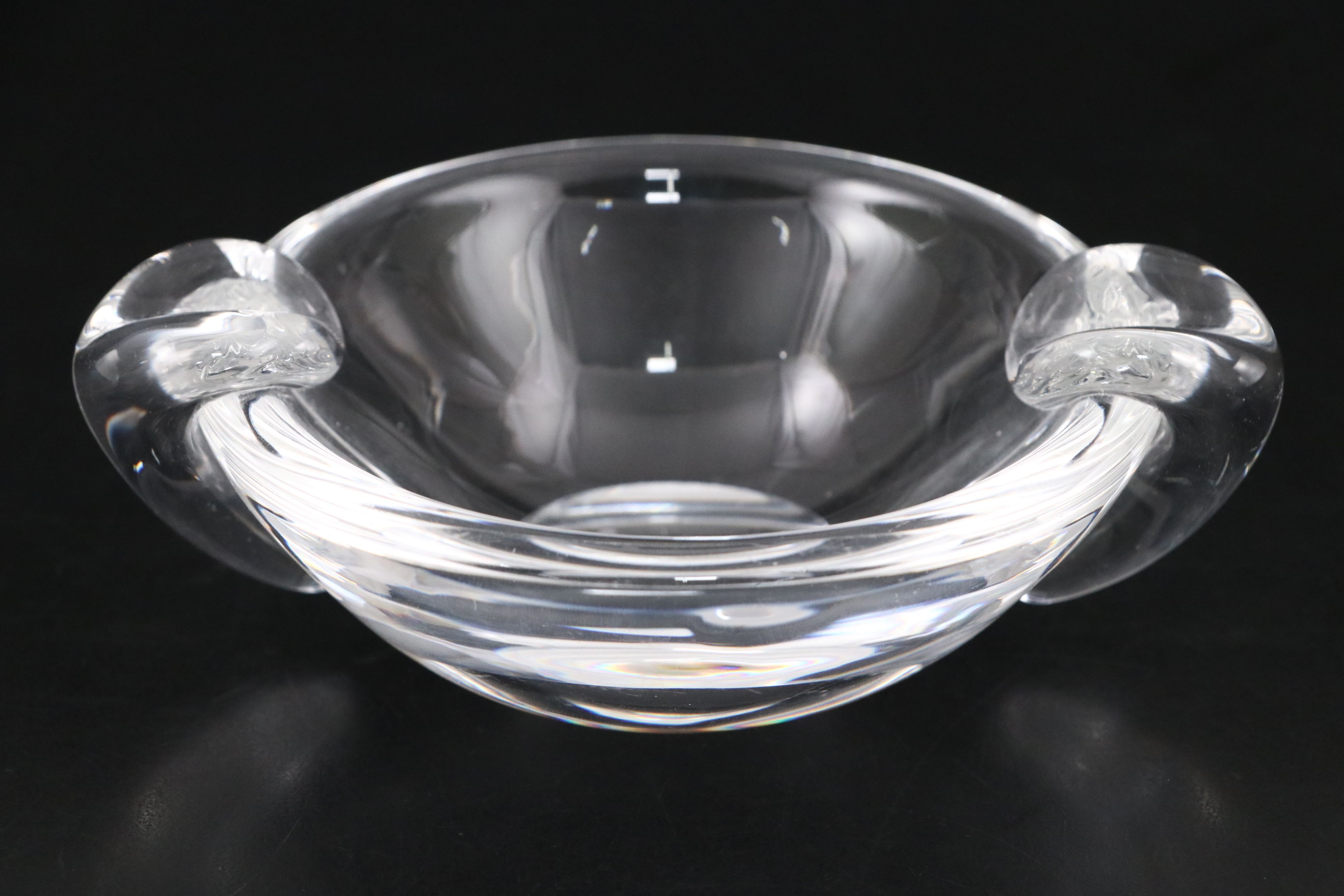 Sascha Brastoff Handmade Gilt Ceramic Vessels with Steuben Crystal Ashtray