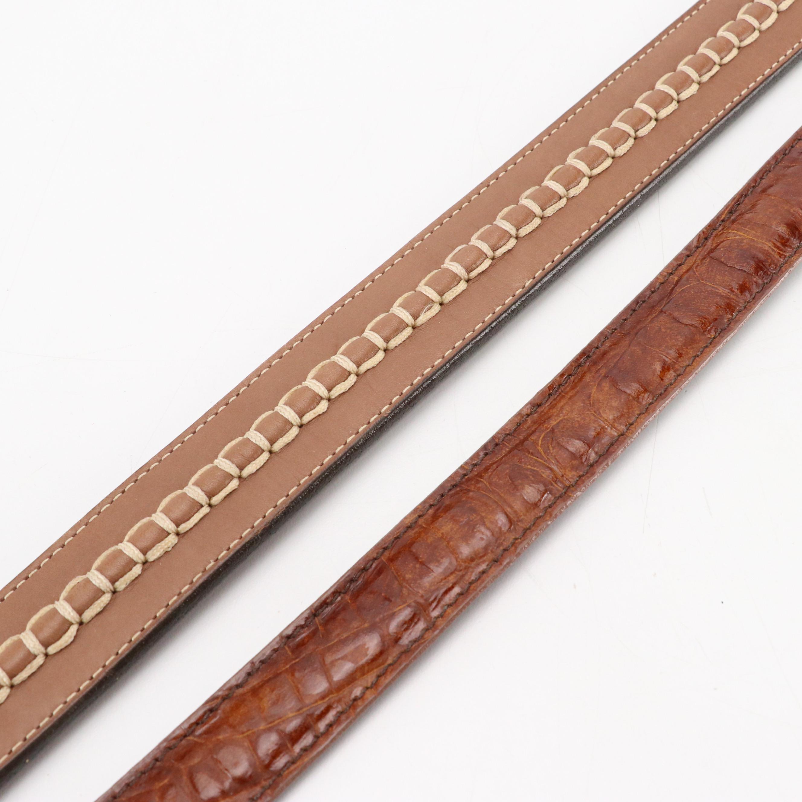 Assorted Brown Leather Belts from Cole Haan, Oleg Cassini and More