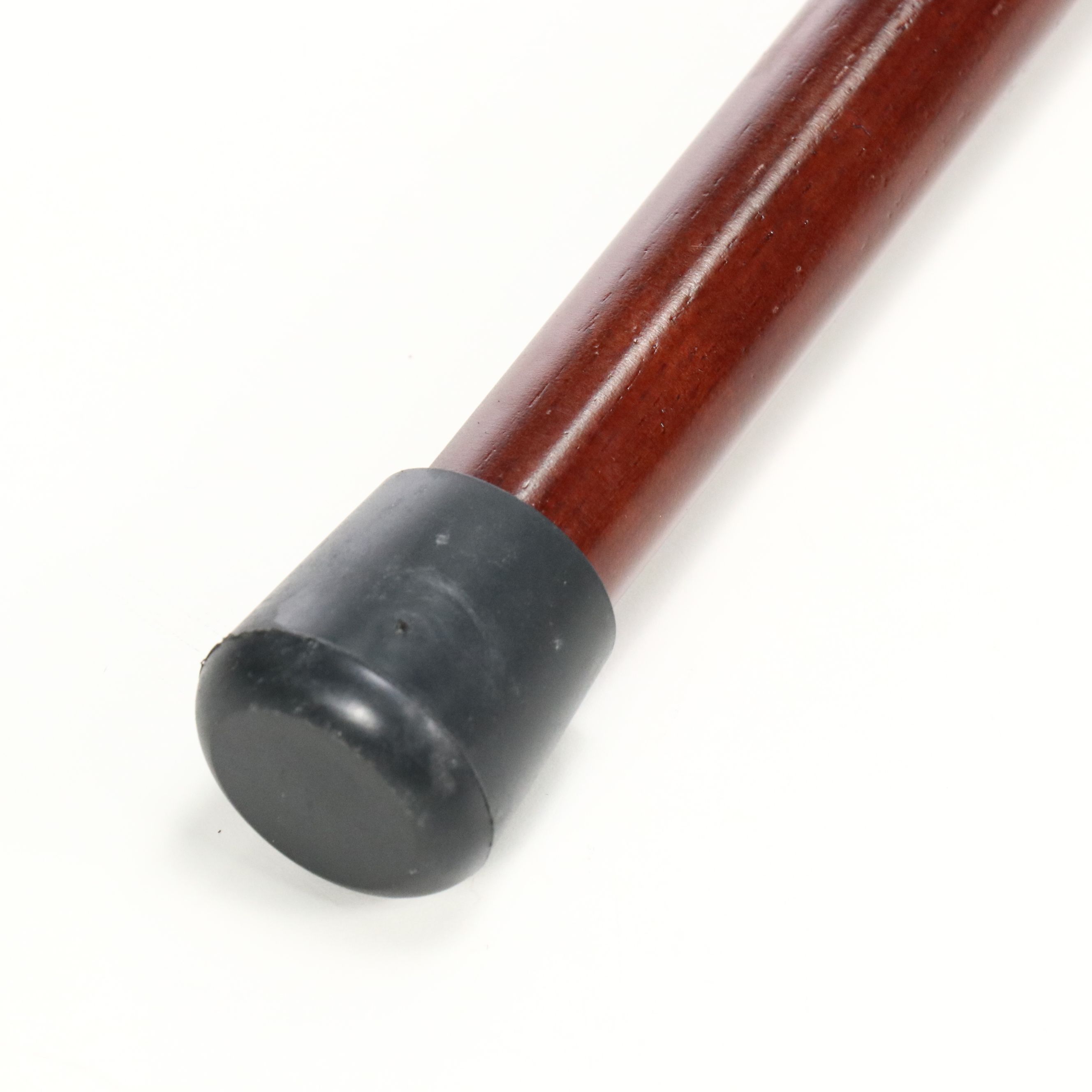 Resting Fox Carved Wood Derby Cane