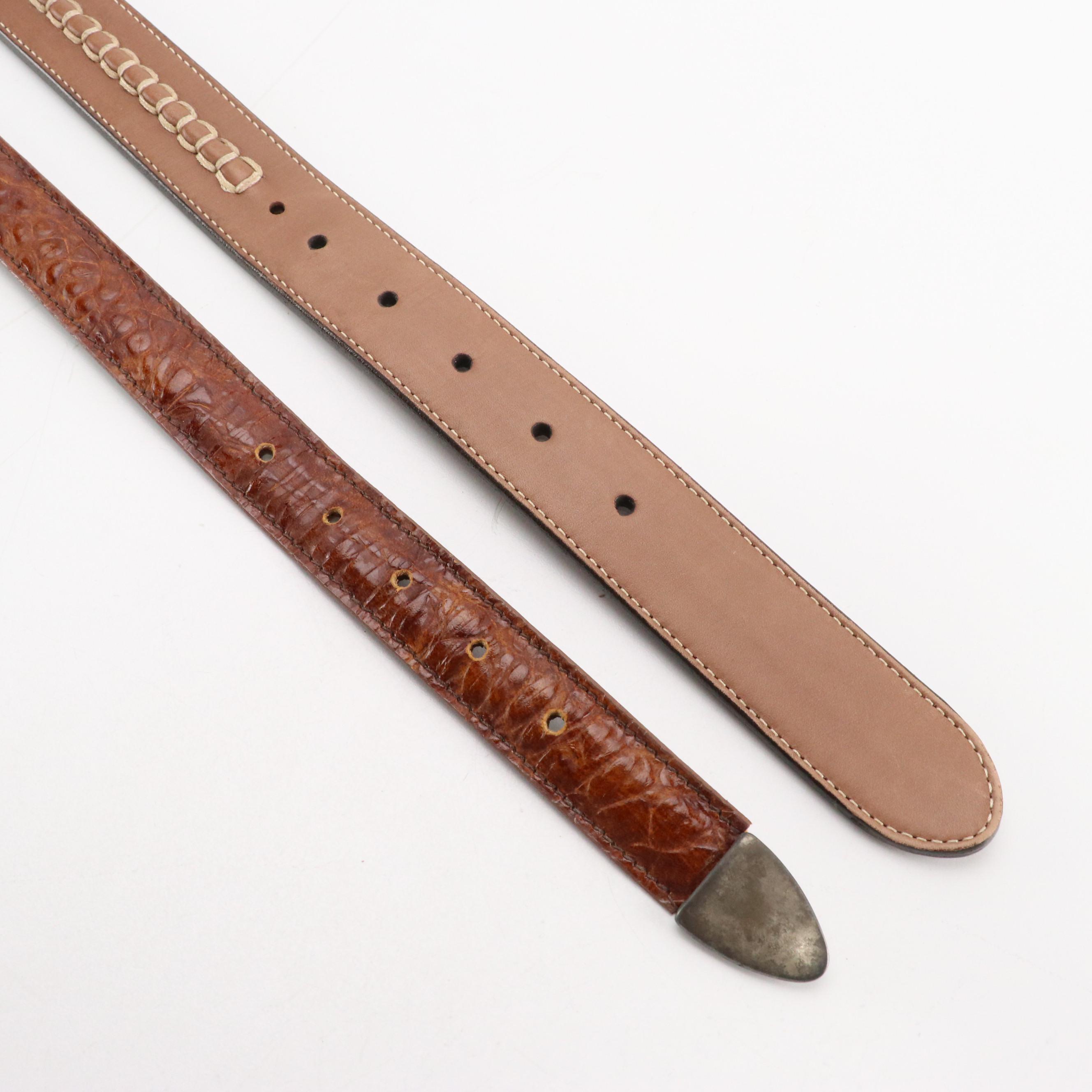 Assorted Brown Leather Belts from Cole Haan, Oleg Cassini and More