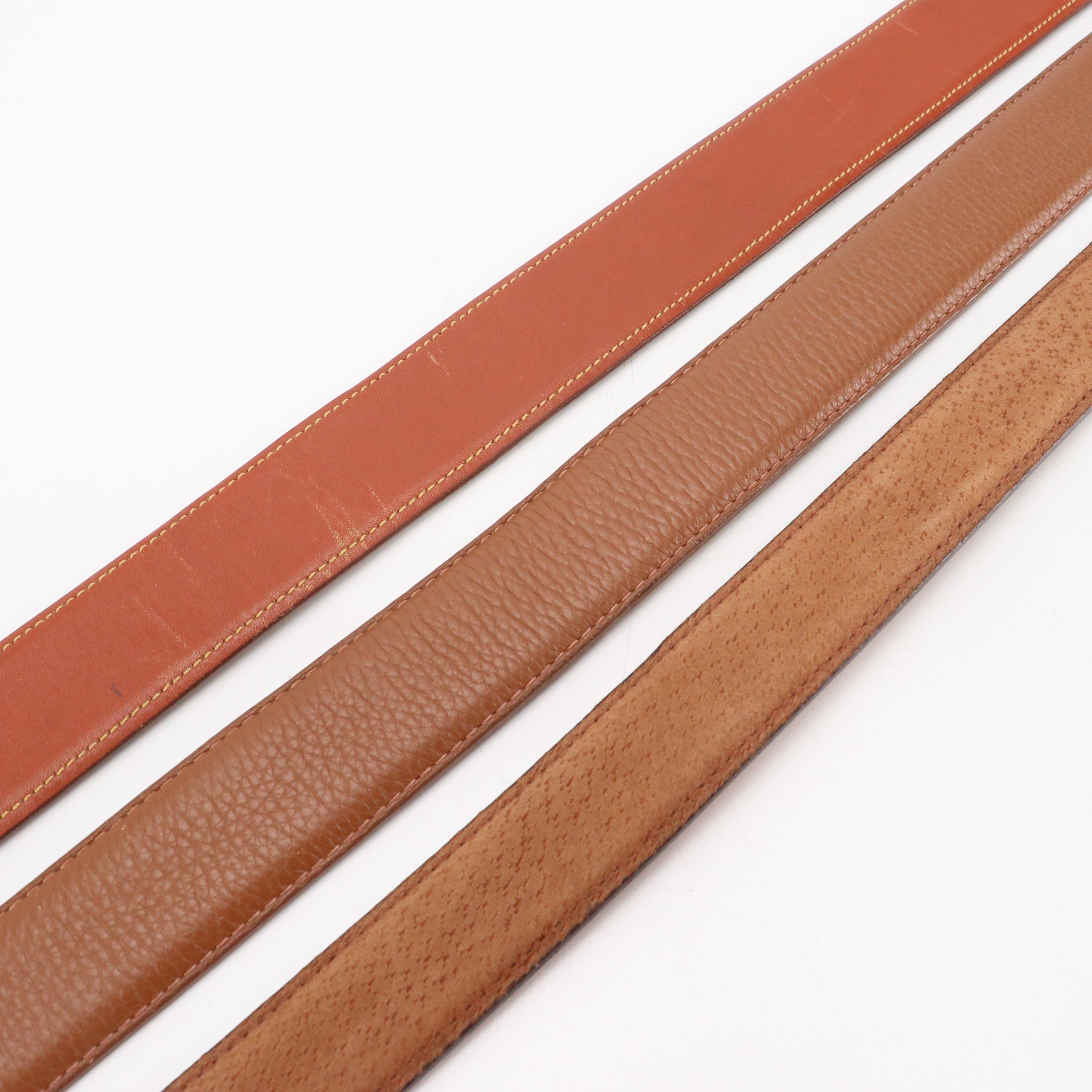 Assorted Brown Leather Belts from Cole Haan, Oleg Cassini and More