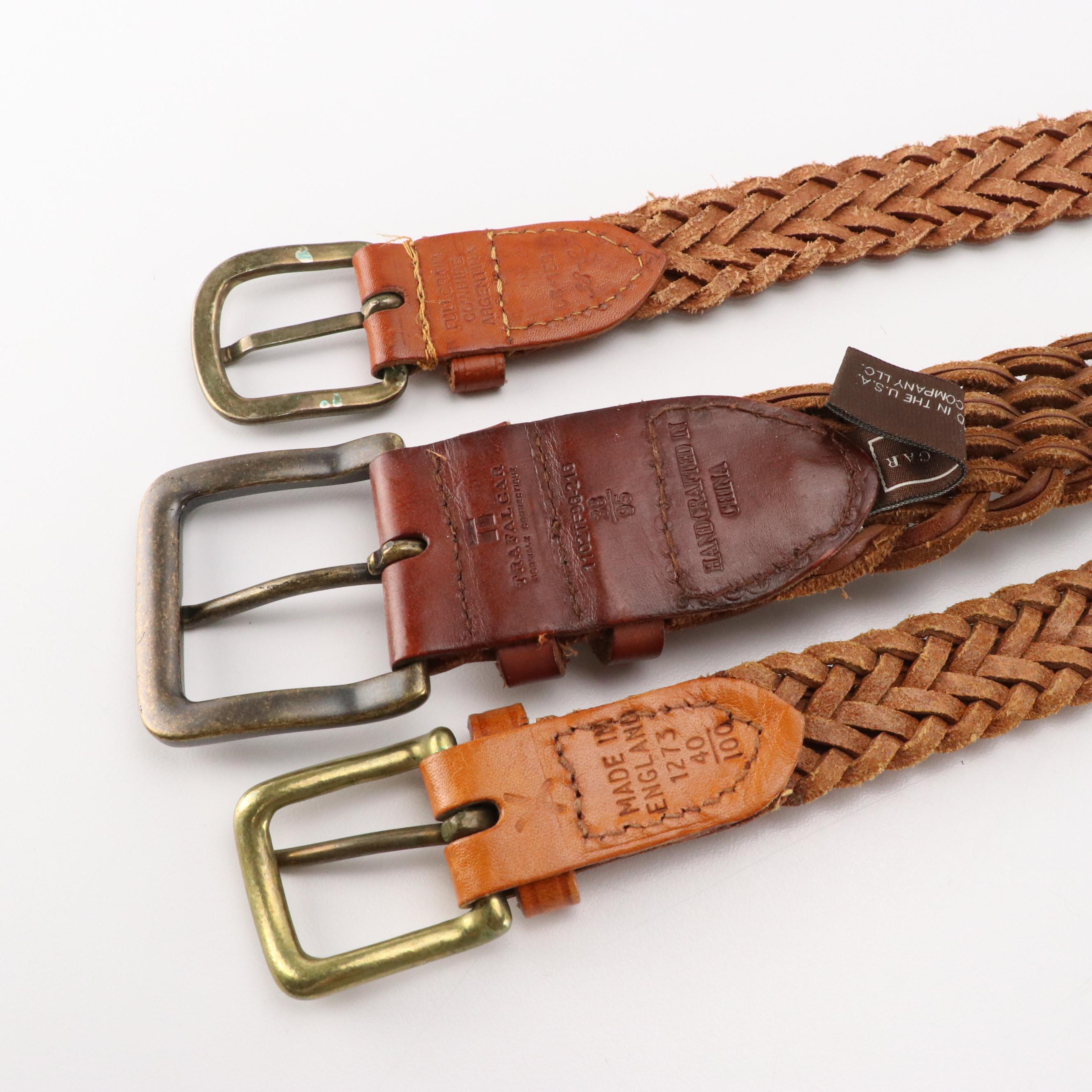 Assorted Brown Leather Belts from Cole Haan, Oleg Cassini and More
