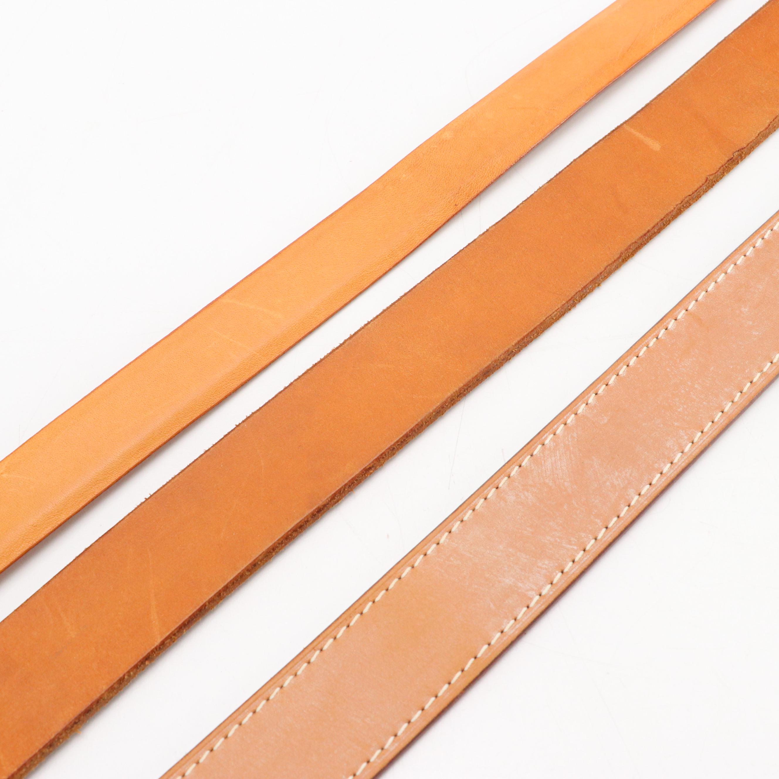 Assorted Brown Leather Belts from Cole Haan, Oleg Cassini and More