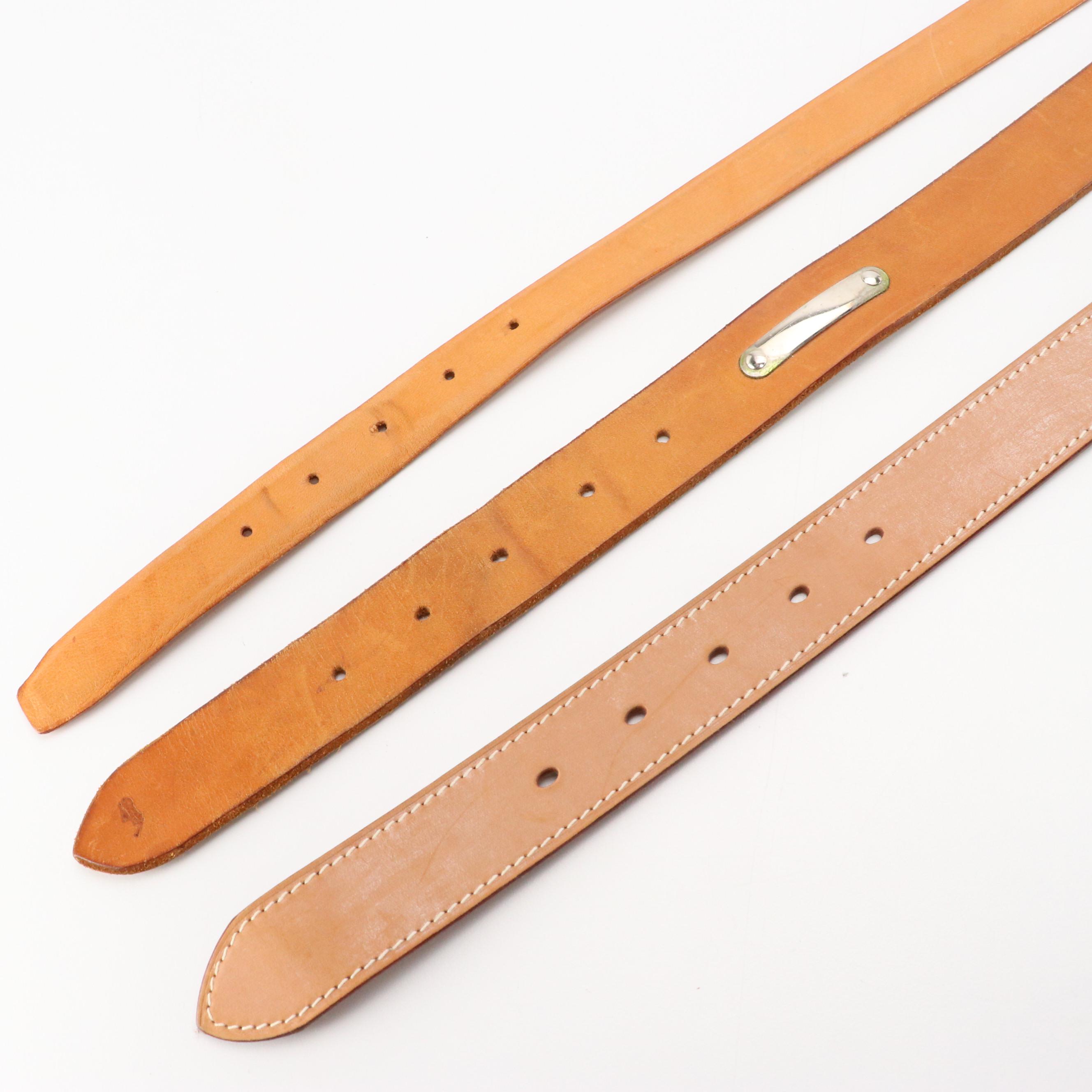 Assorted Brown Leather Belts from Cole Haan, Oleg Cassini and More