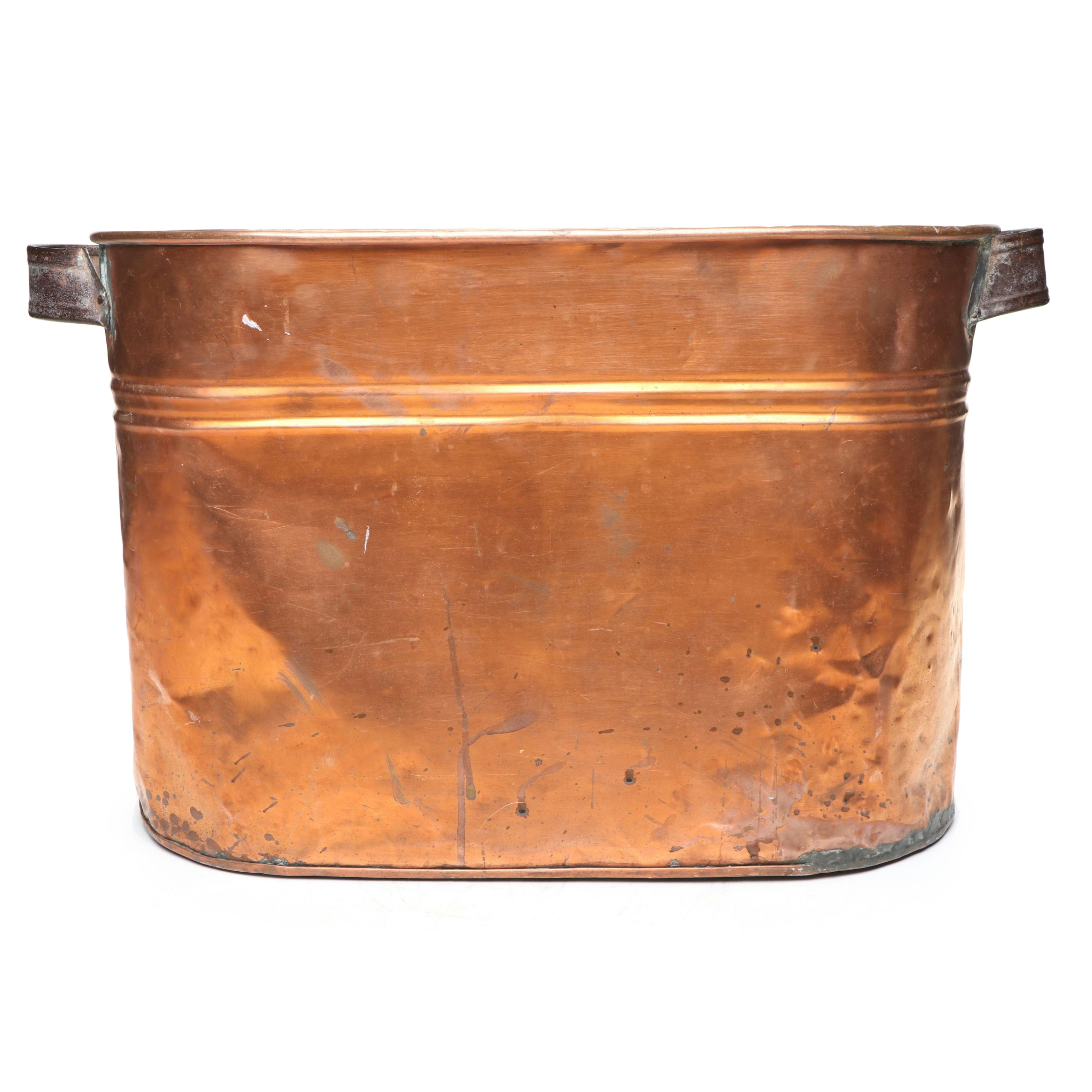 Antique Copper Handled Boiler Tub