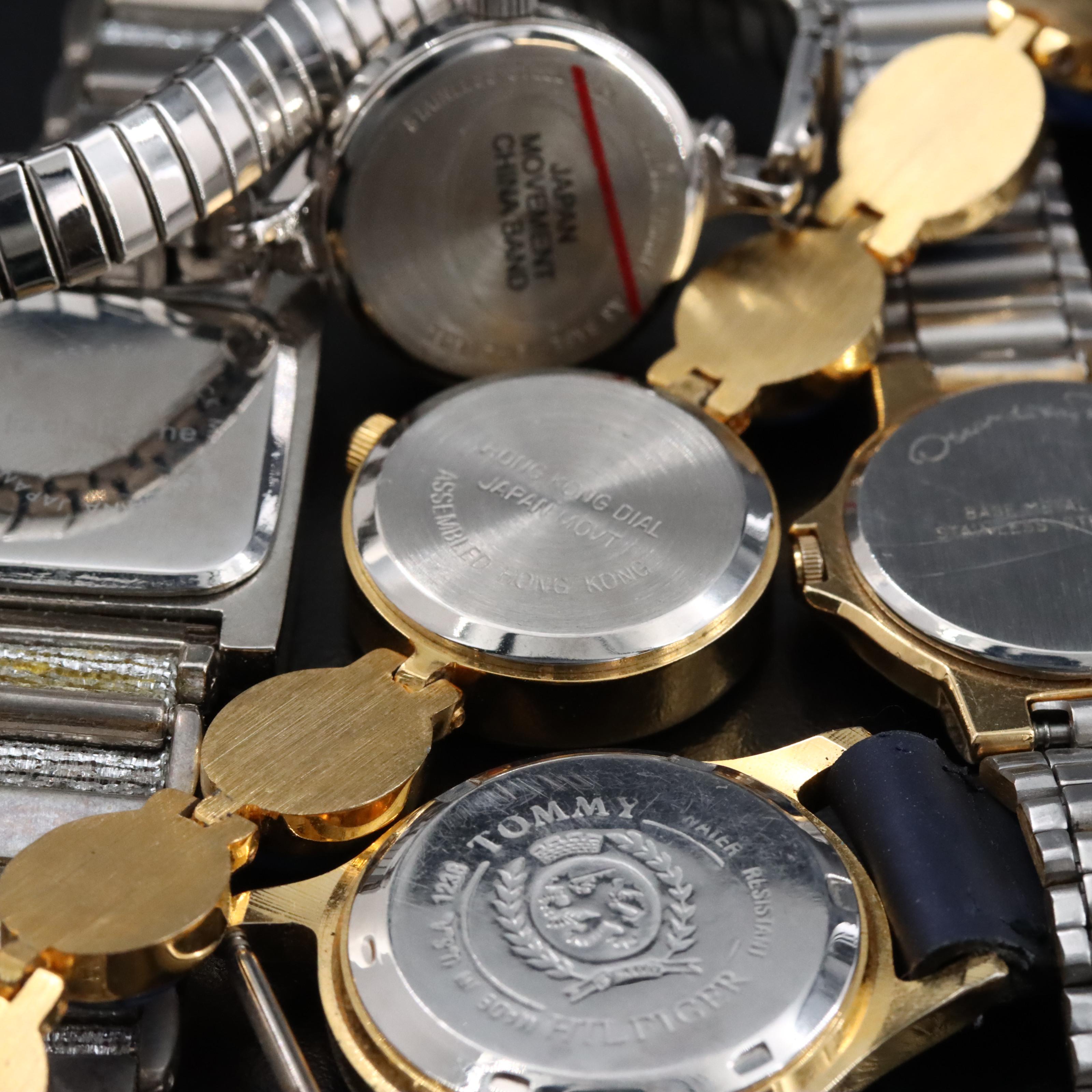 Collection of Quartz Watches Featuring Oscar de La Renta and Tommy Hilfiger