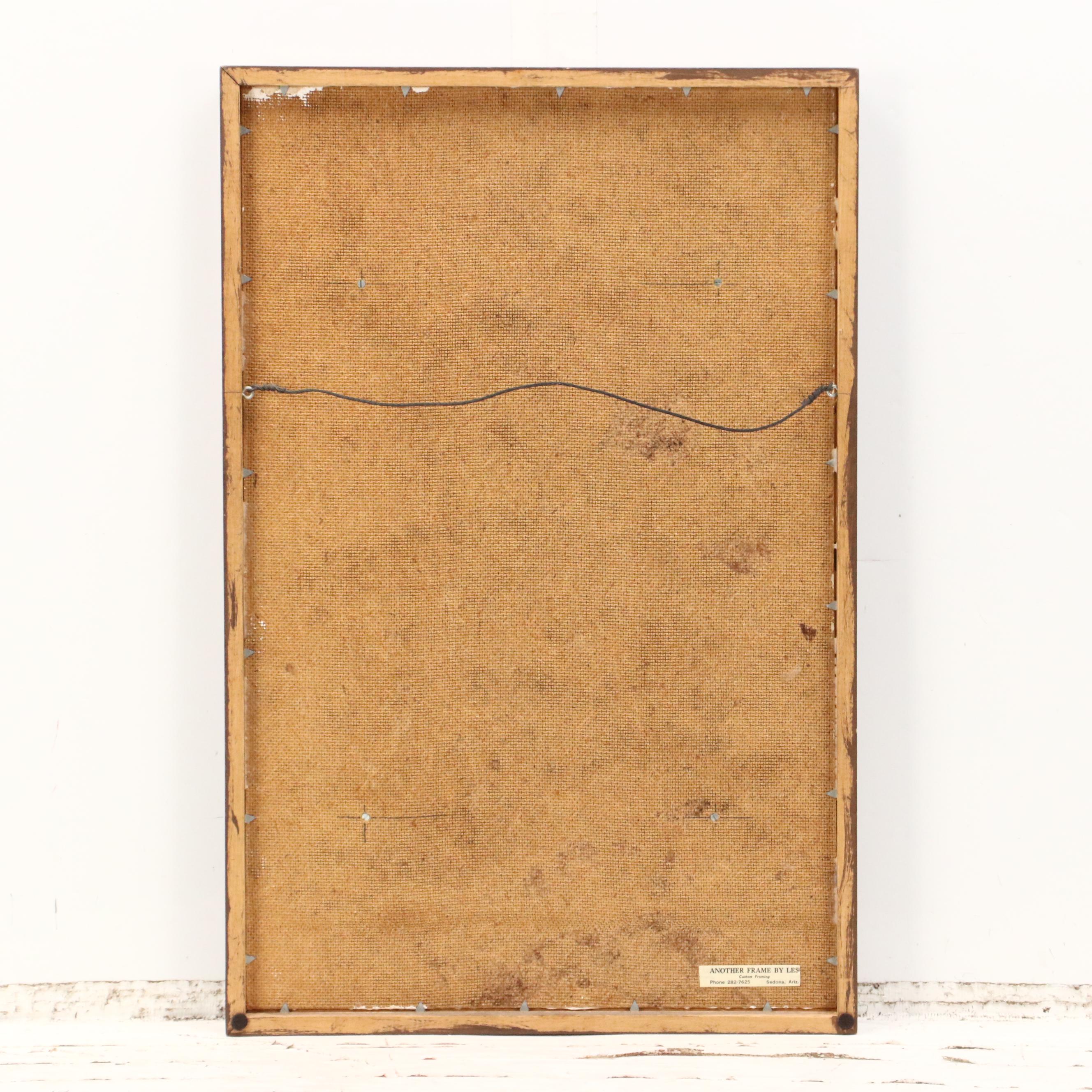 Collage with Dried Leaves of Native American with Bow