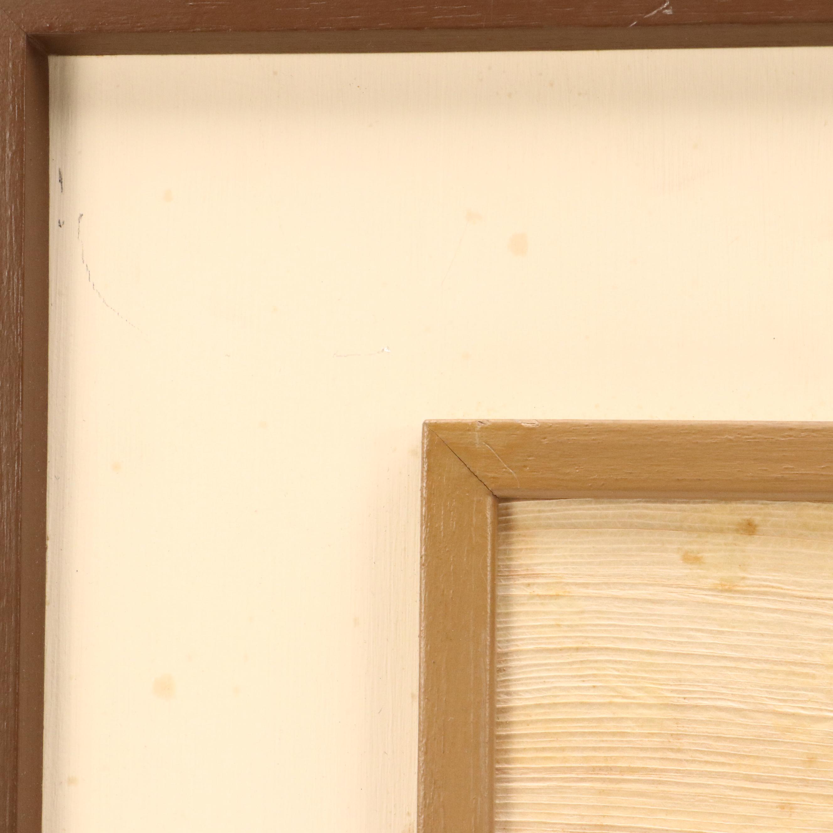 Collage with Dried Leaves of Native American with Bow