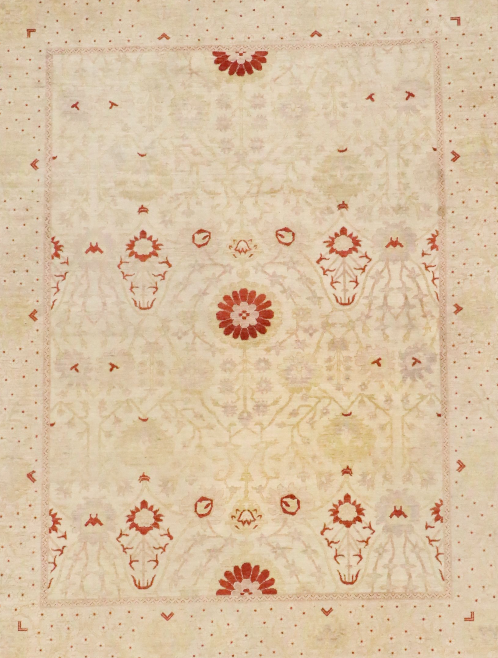 9'2 x 11'9 Hand-Knotted Pakistani Peshawar Area Rug