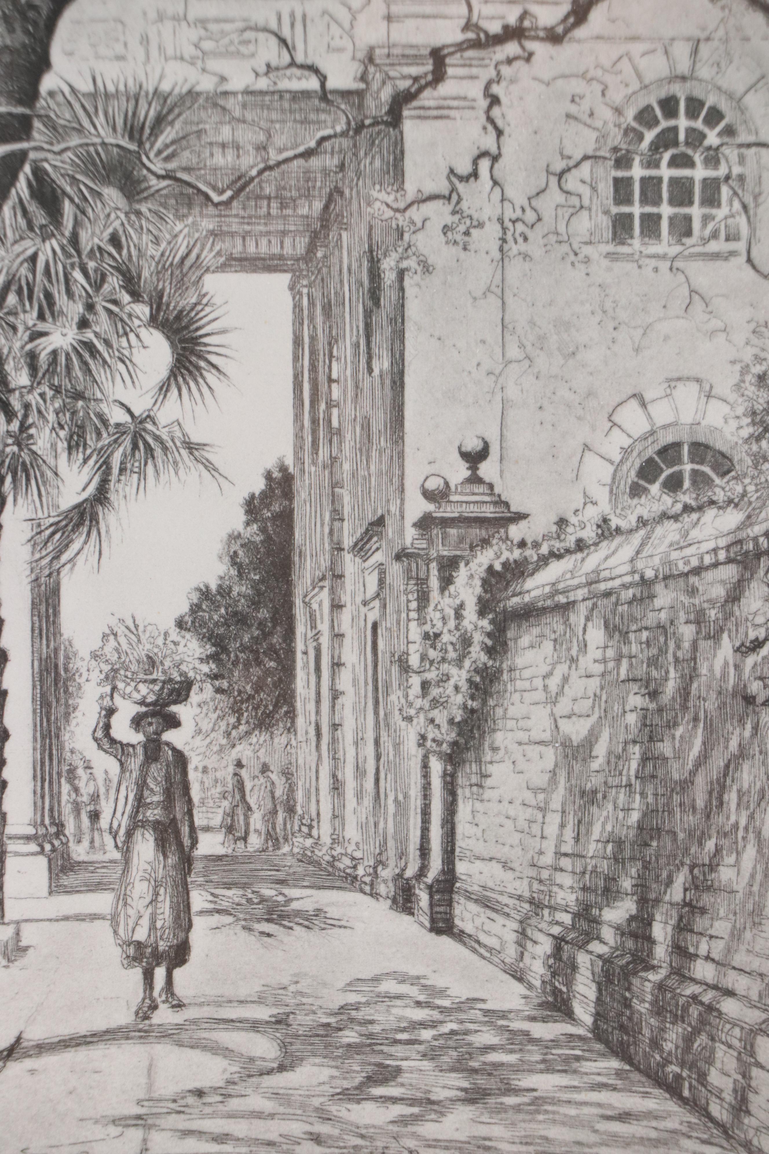 Elizabeth O'Neill Verner Lithograph "In the Shadow of St. Michaels," 20th C.