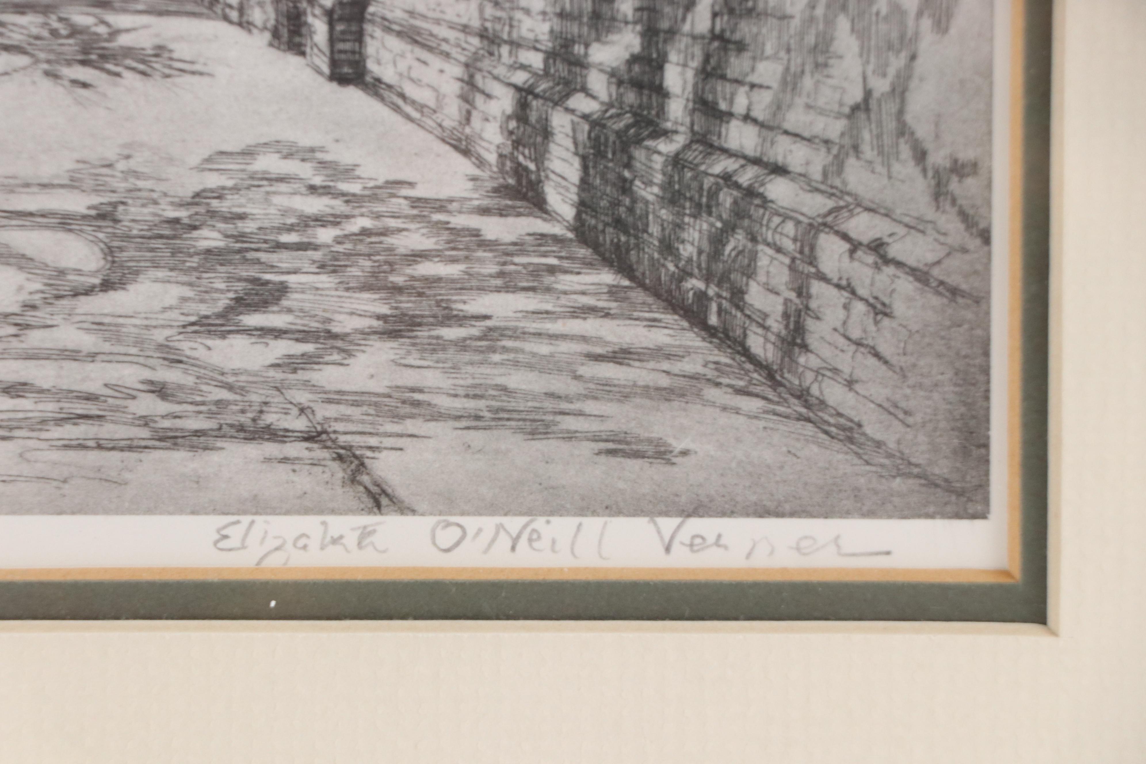 Elizabeth O'Neill Verner Lithograph "In the Shadow of St. Michaels," 20th C.