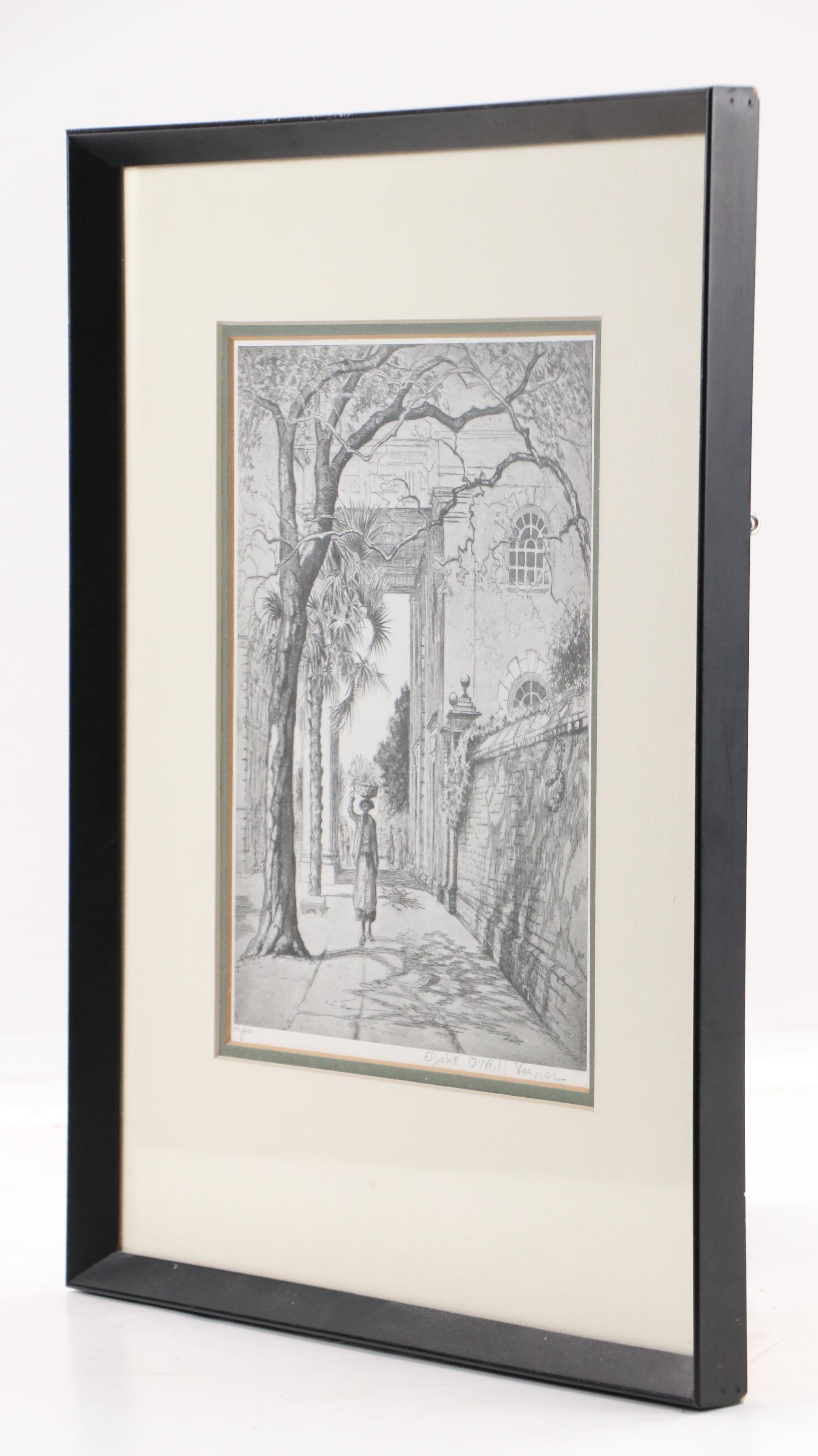 Elizabeth O'Neill Verner Lithograph "In the Shadow of St. Michaels," 20th C.