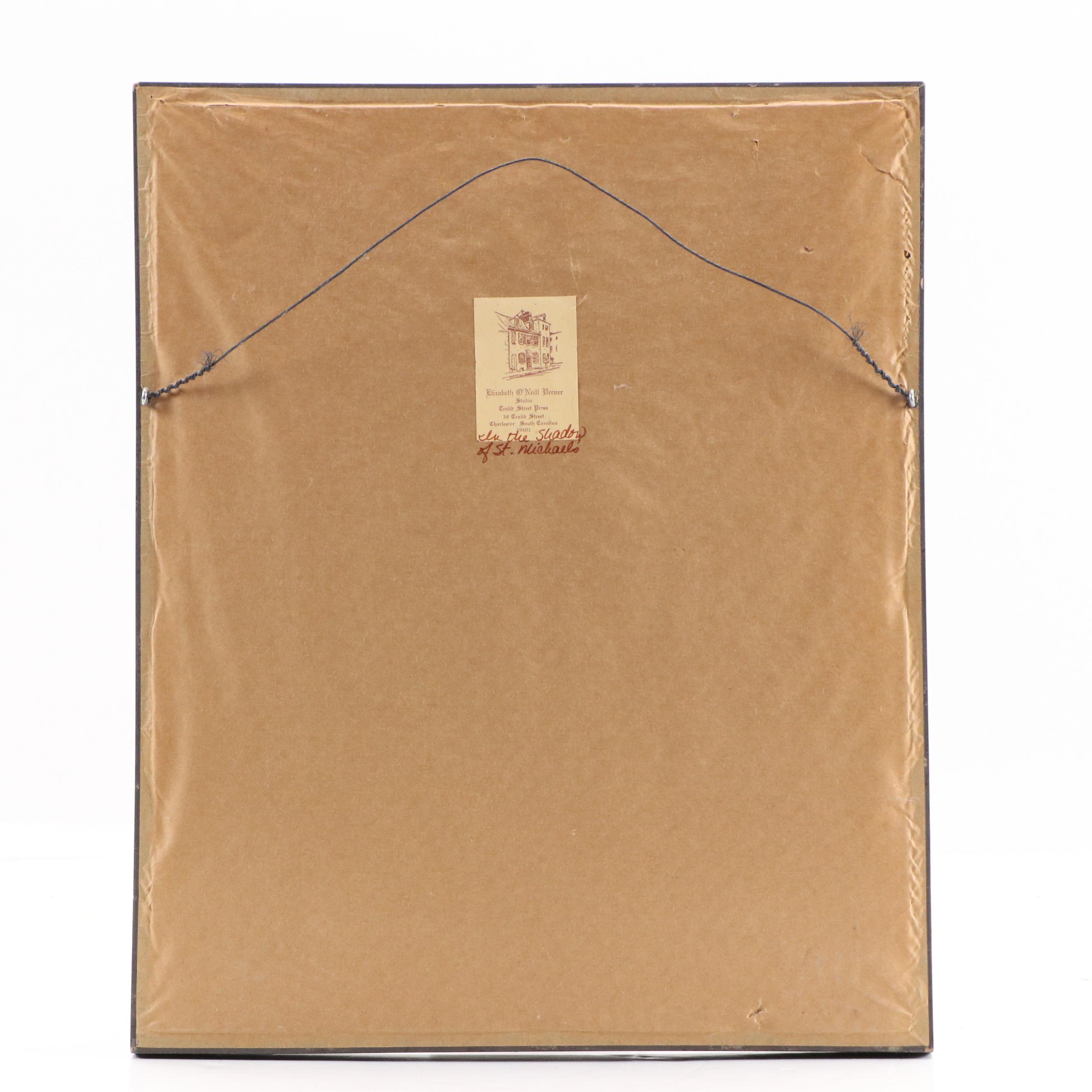 Elizabeth O'Neill Verner Lithograph "In the Shadow of St. Michaels," 20th C.