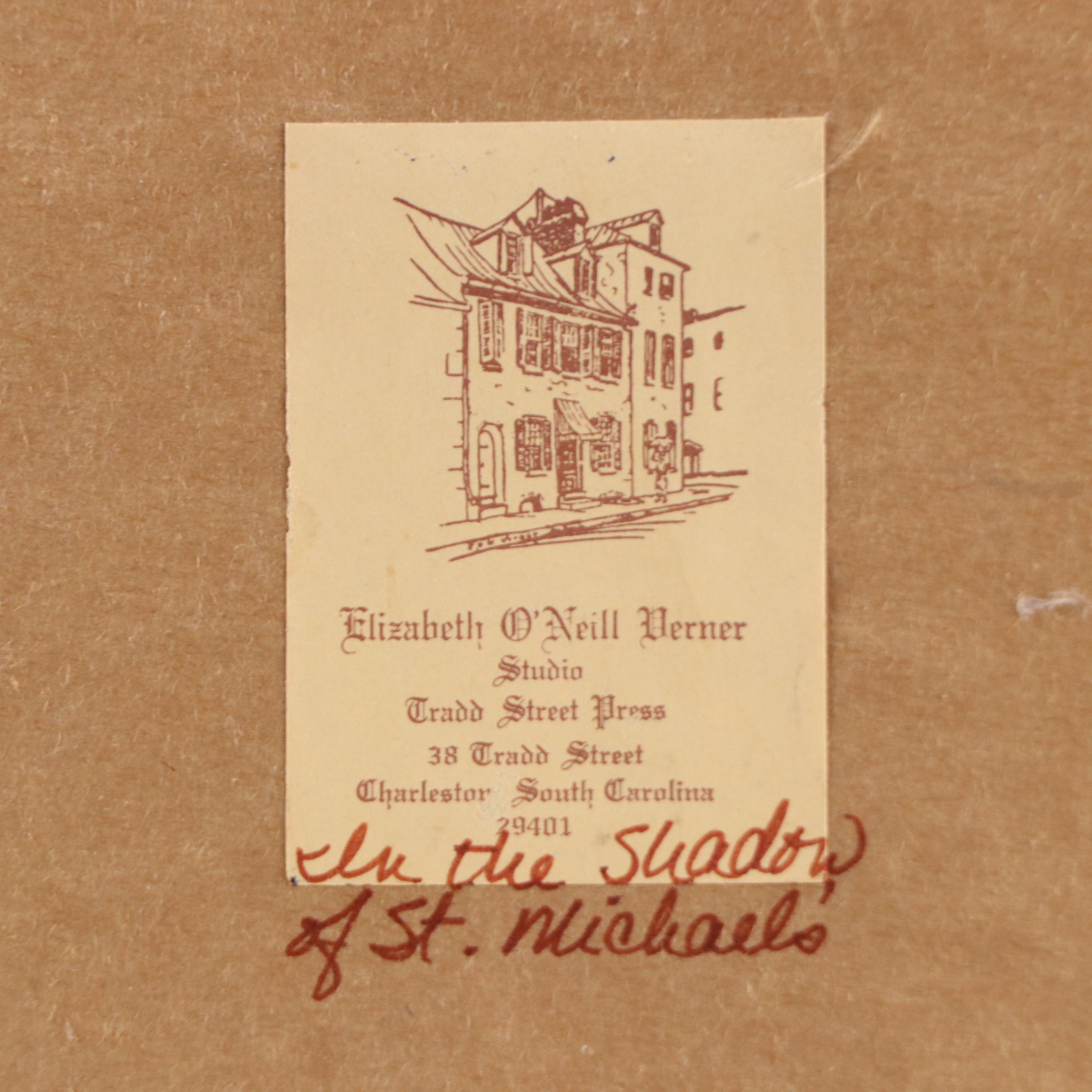 Elizabeth O'Neill Verner Lithograph "In the Shadow of St. Michaels," 20th C.