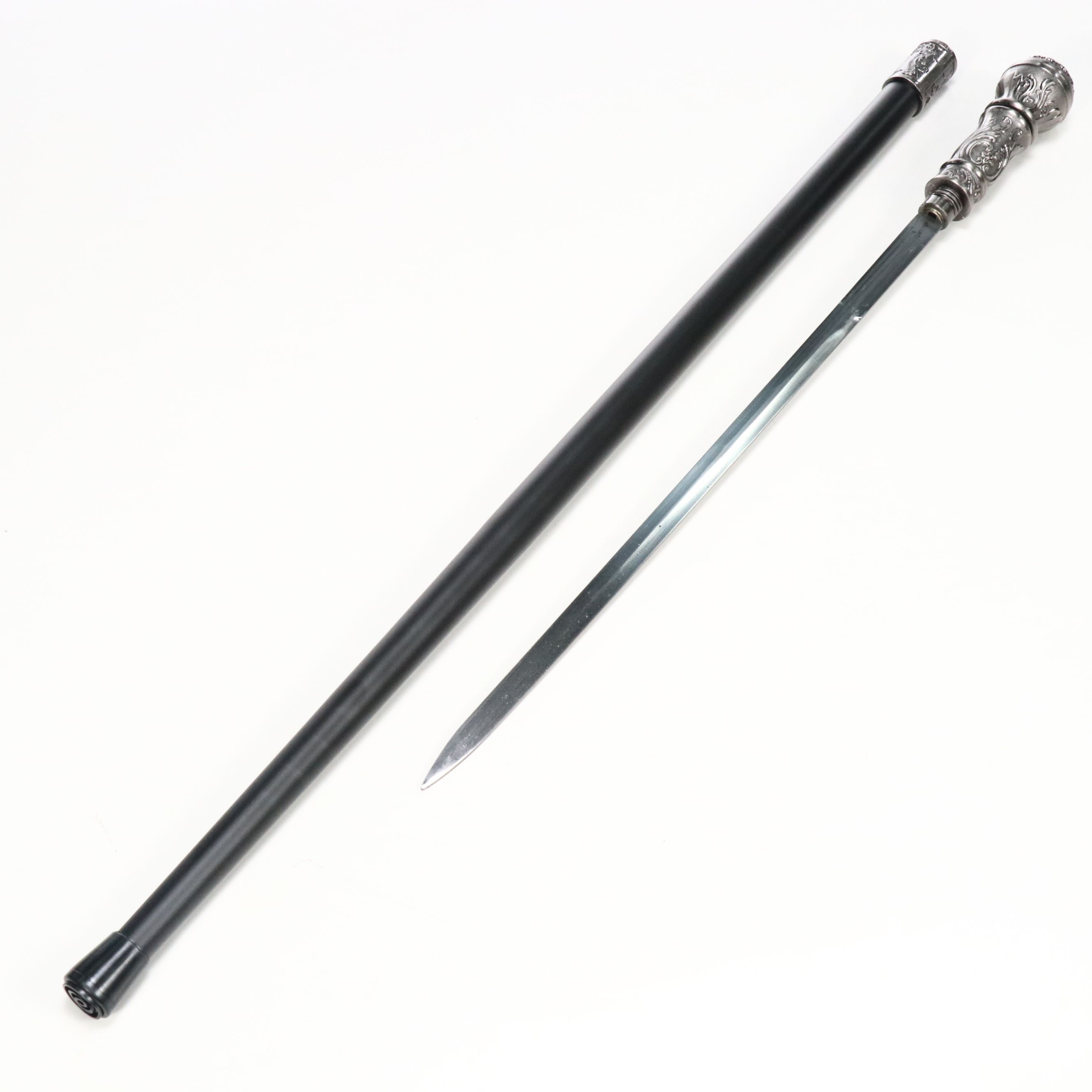 Embossed Acanthus Leaf Handle Sword Cane