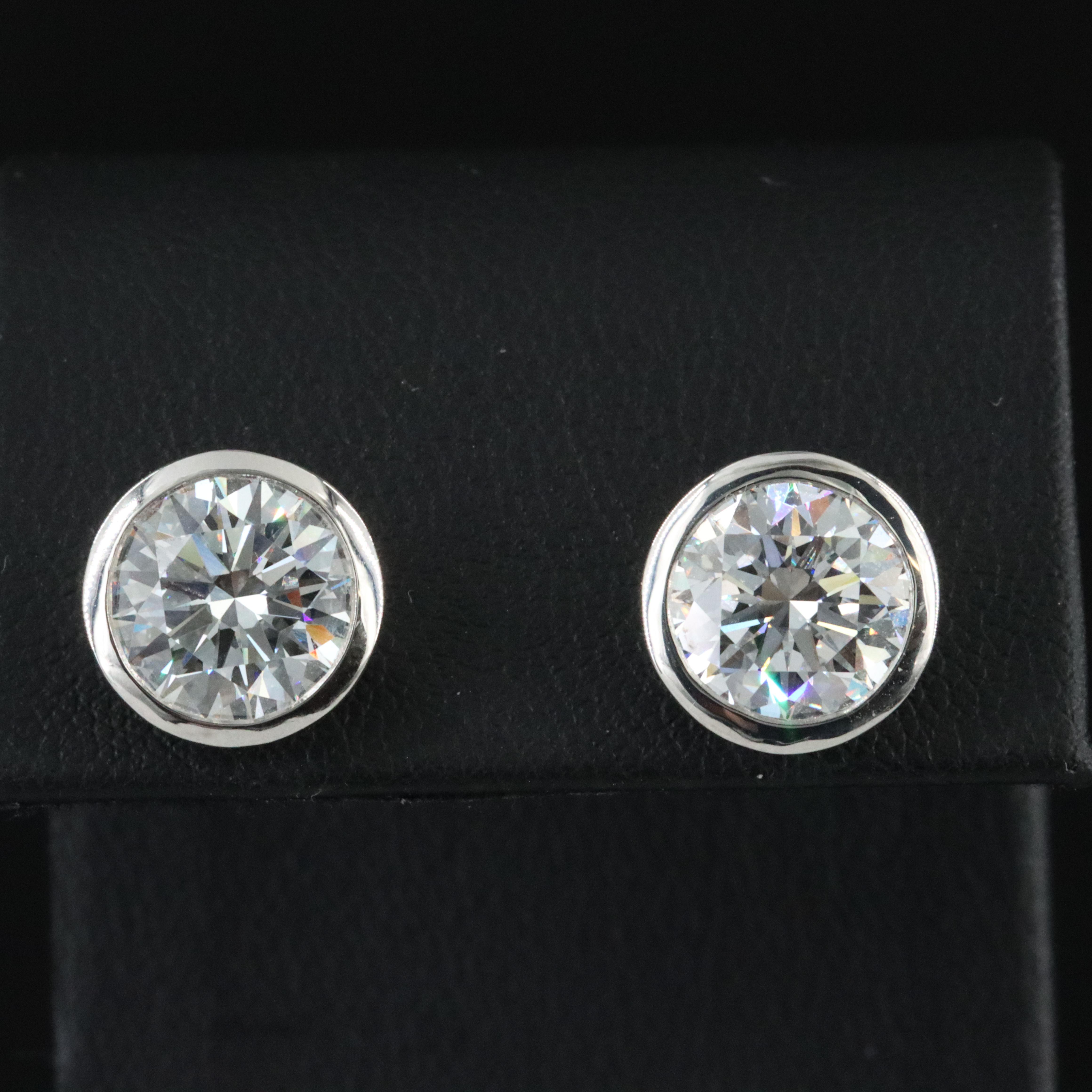 Platinum 5.33 CTW Lab Grown Diamond Solitaire Earrings with IGI Reports