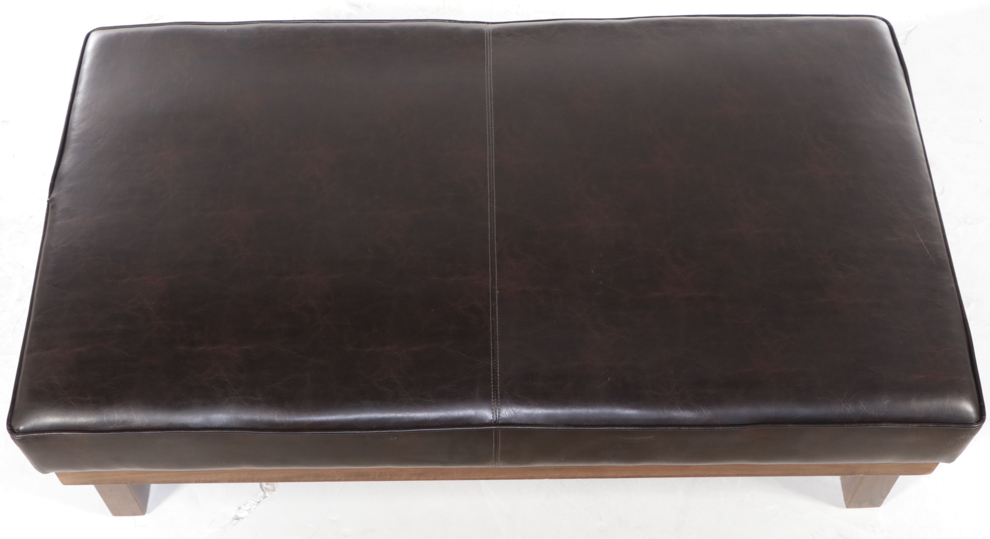 Contemporary Faux Leather Bench