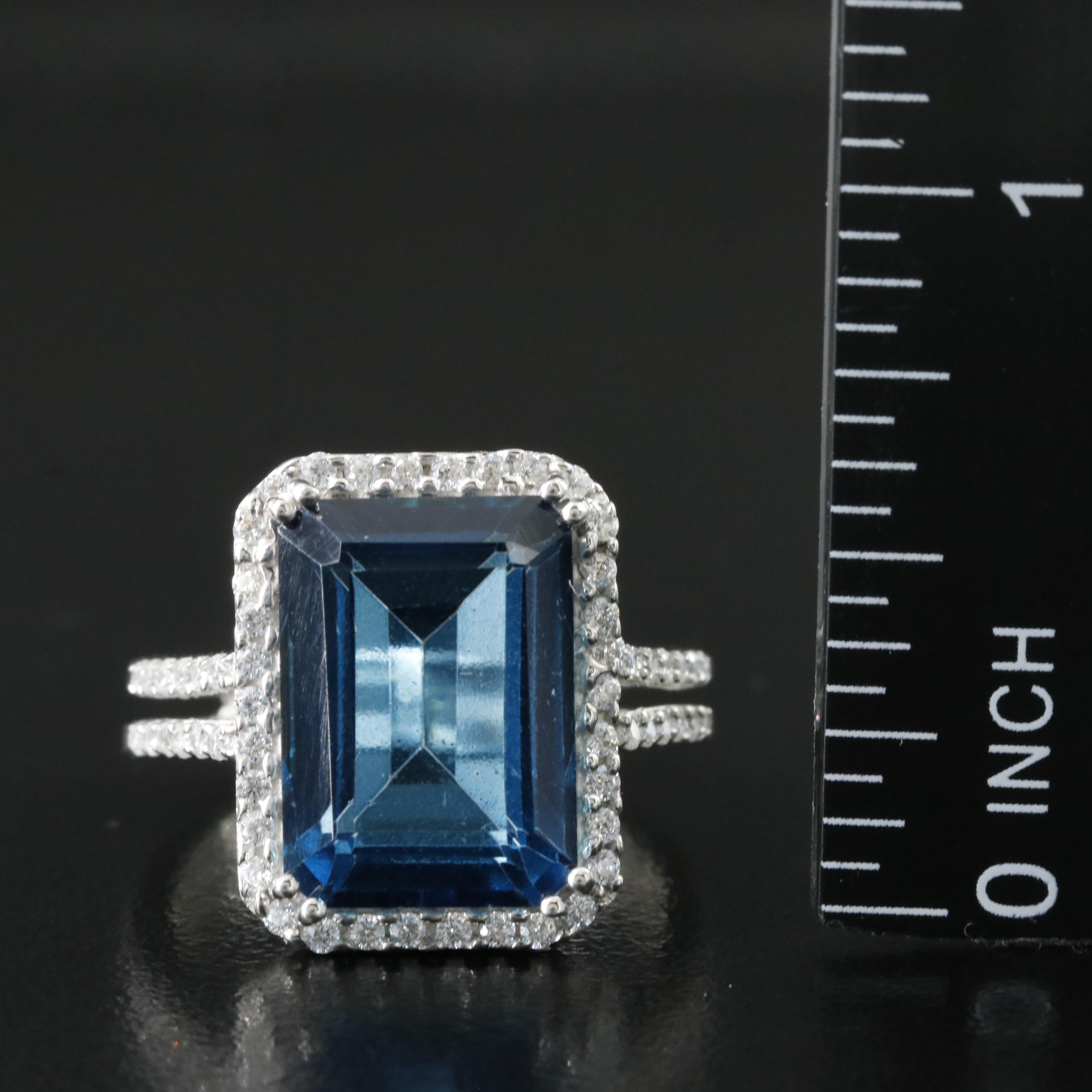 Sterling Gemstone Ring Collection Including London Blue Topaz and Amethyst