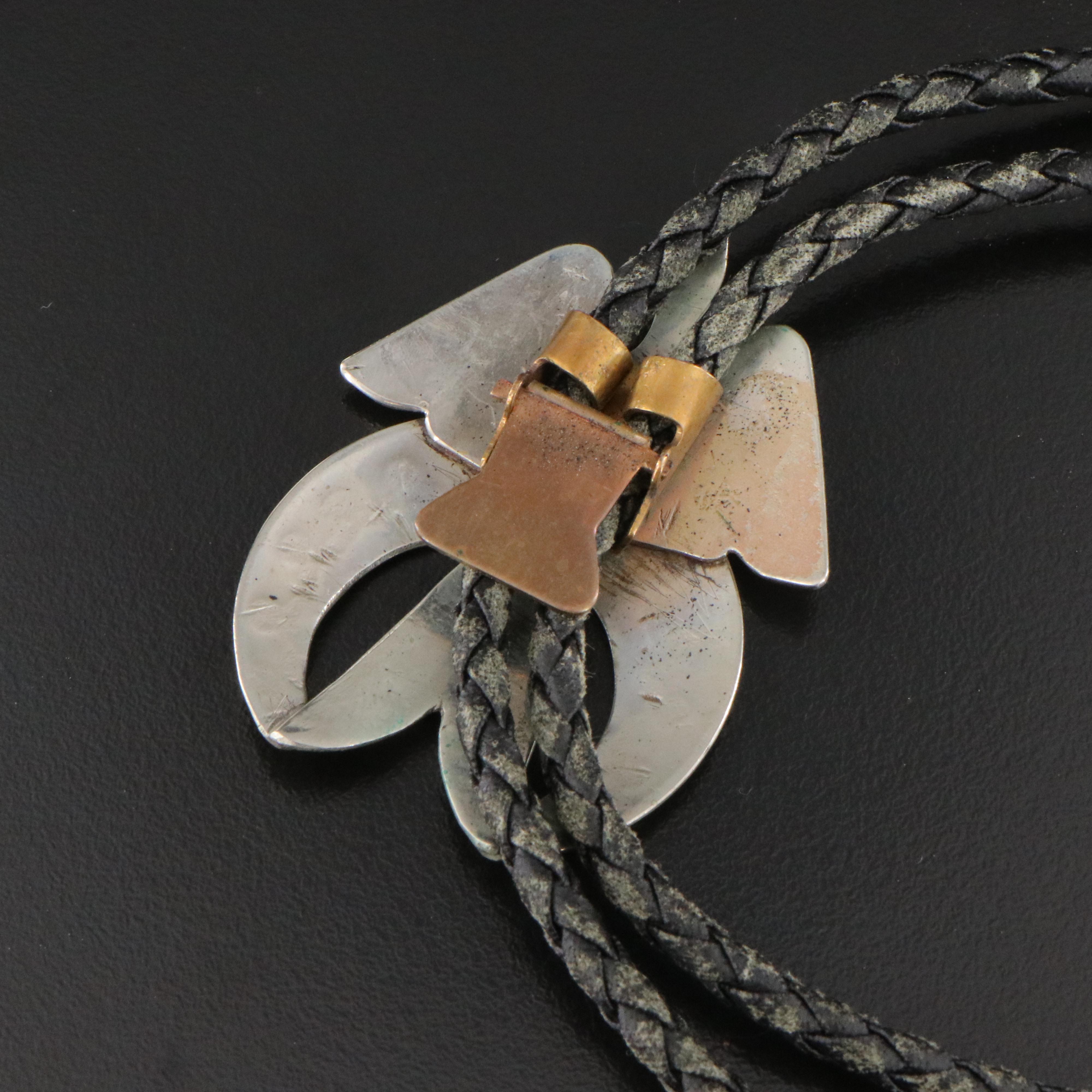 Western Turquoise Peyote Bird Bolo Tie