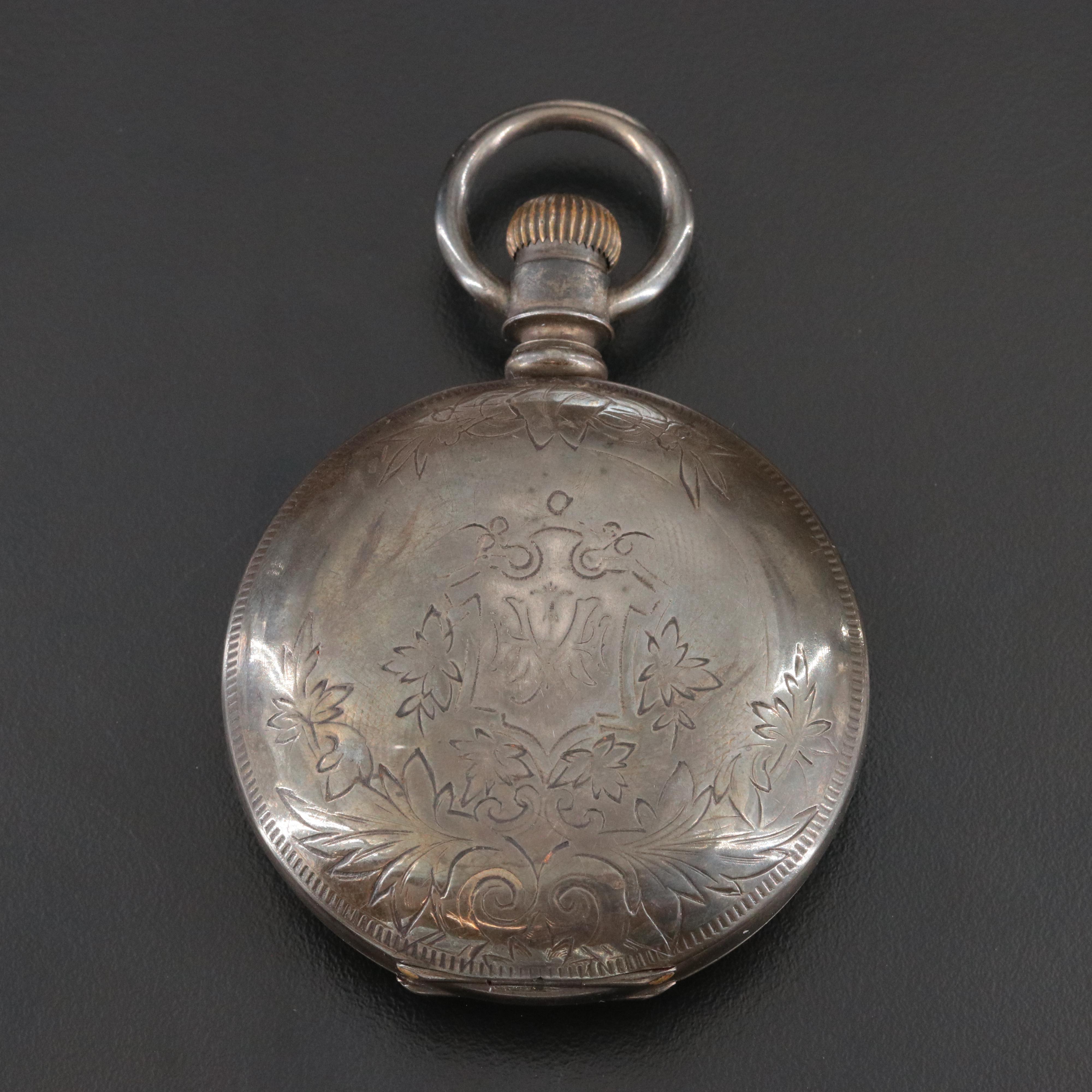 Elgin Coin Silver Hunting Case Pocket Watch