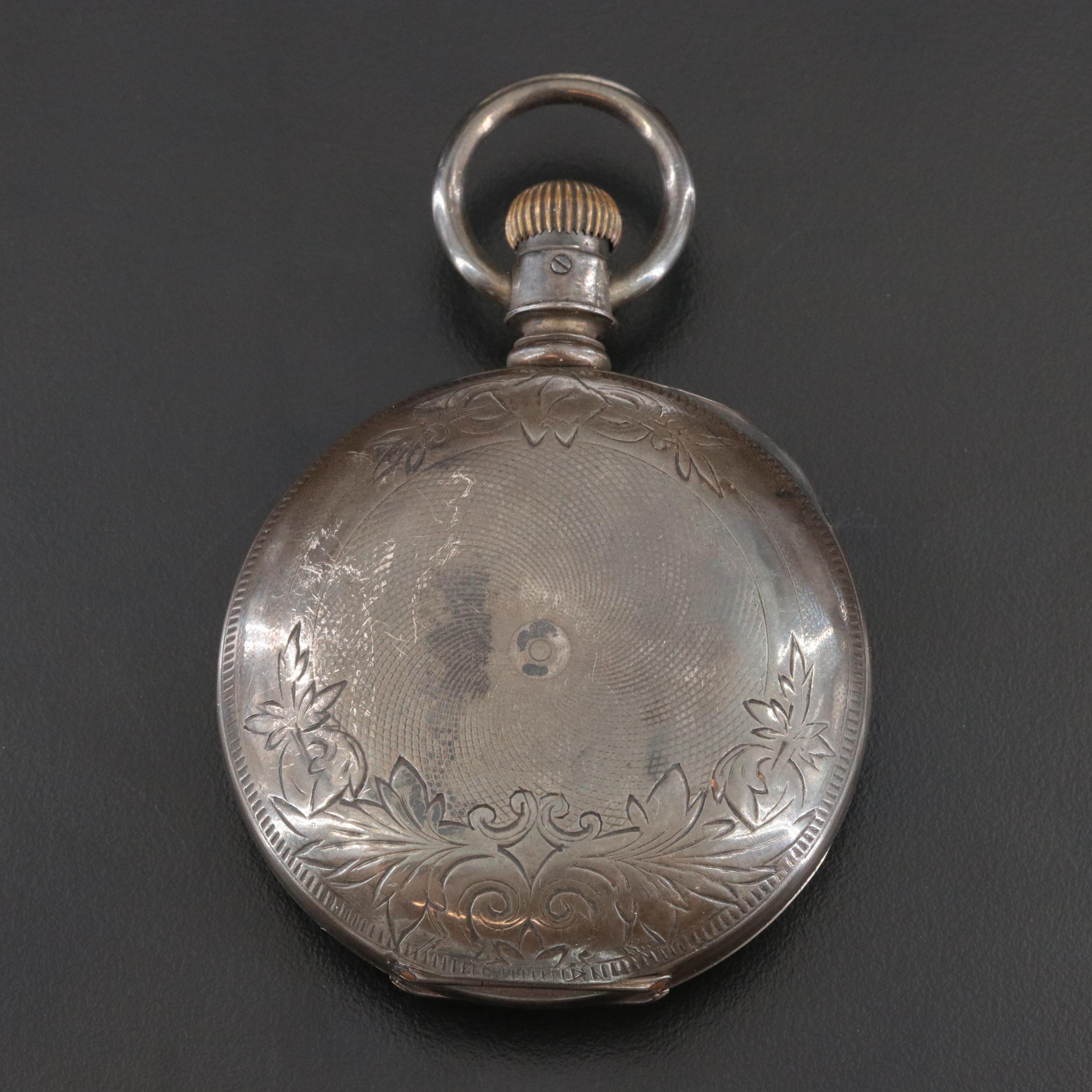 Elgin Coin Silver Hunting Case Pocket Watch