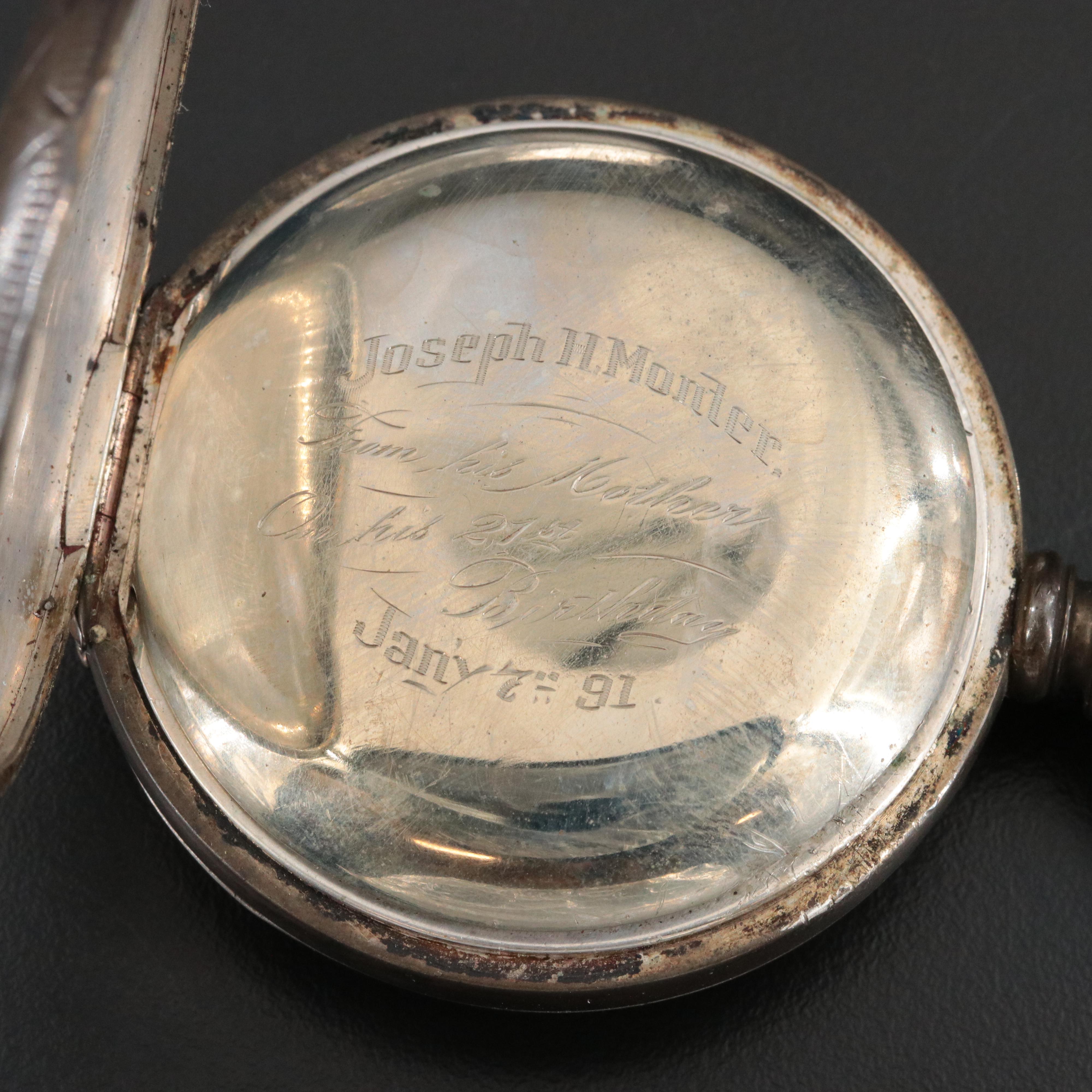 Elgin Coin Silver Hunting Case Pocket Watch