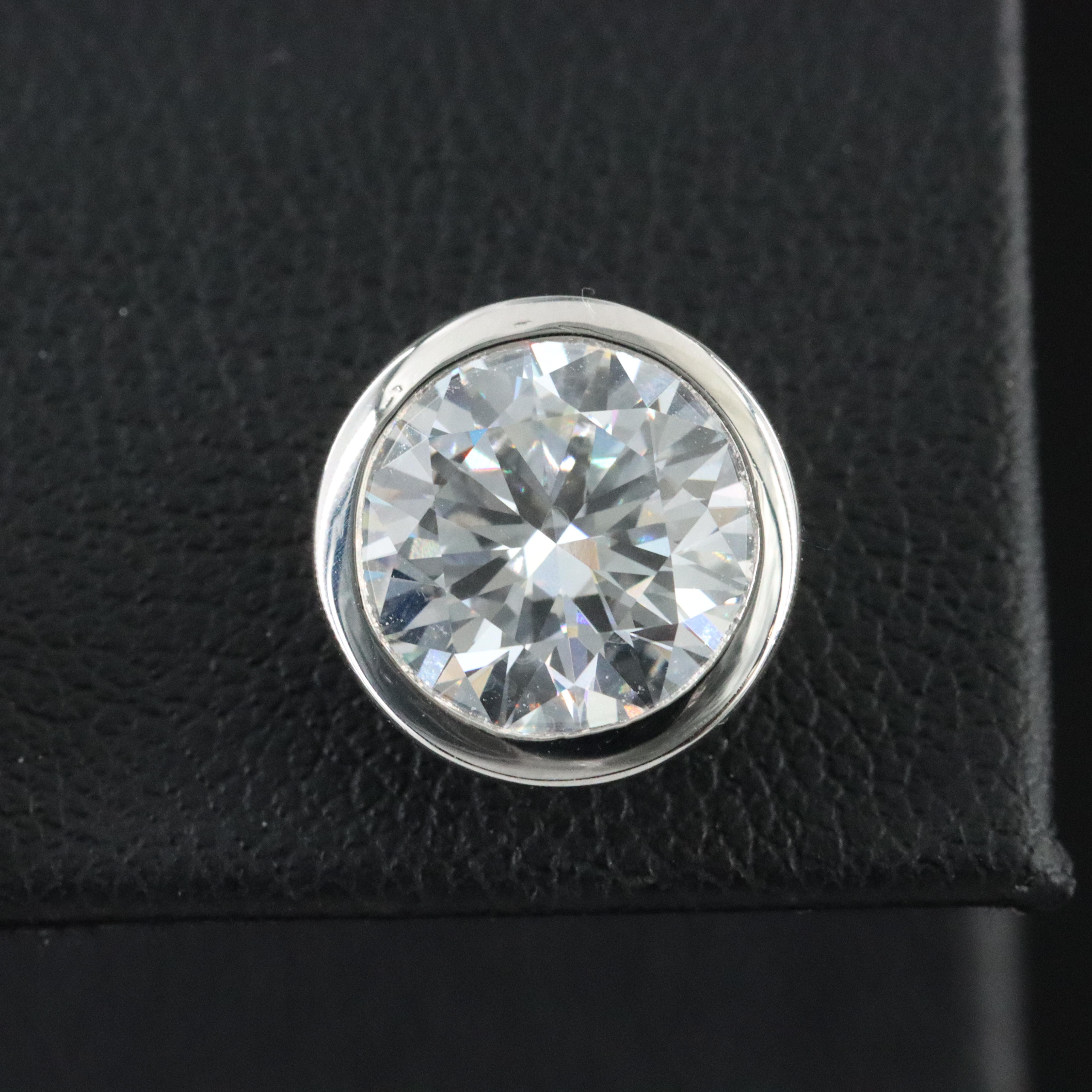 Platinum 5.23 CTW Lab Grown Diamond Solitaire Earrings with IGI Reports