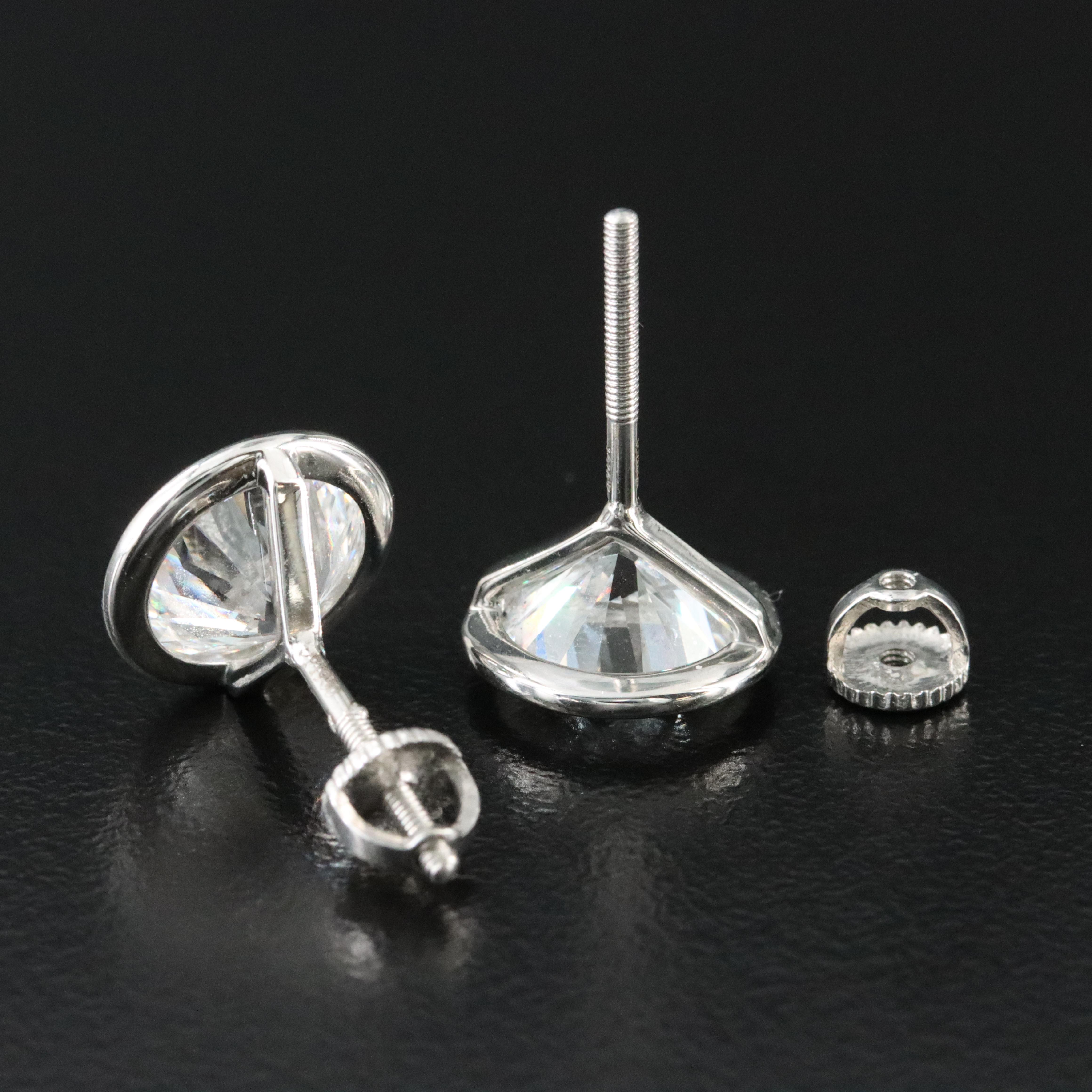 Platinum 5.23 CTW Lab Grown Diamond Solitaire Earrings with IGI Reports