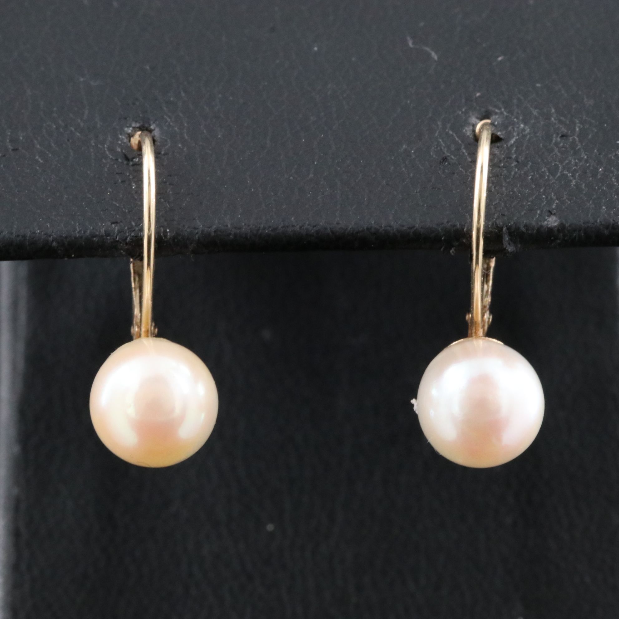 14K Pearl Drop Earrings