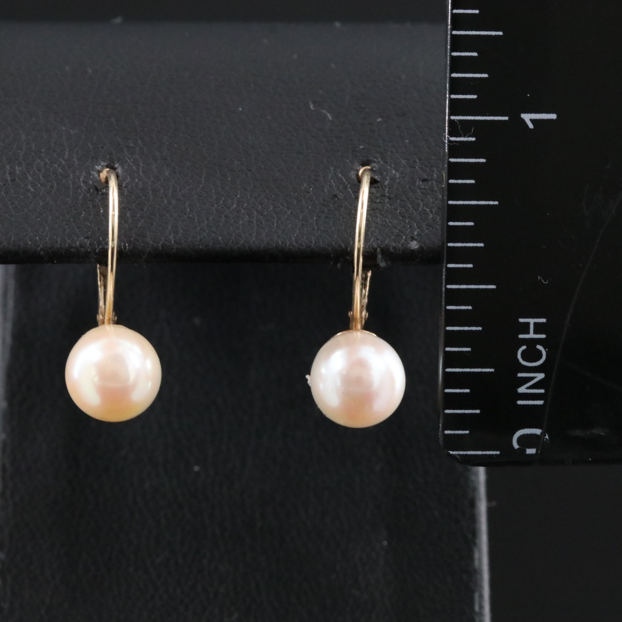 14K Pearl Drop Earrings