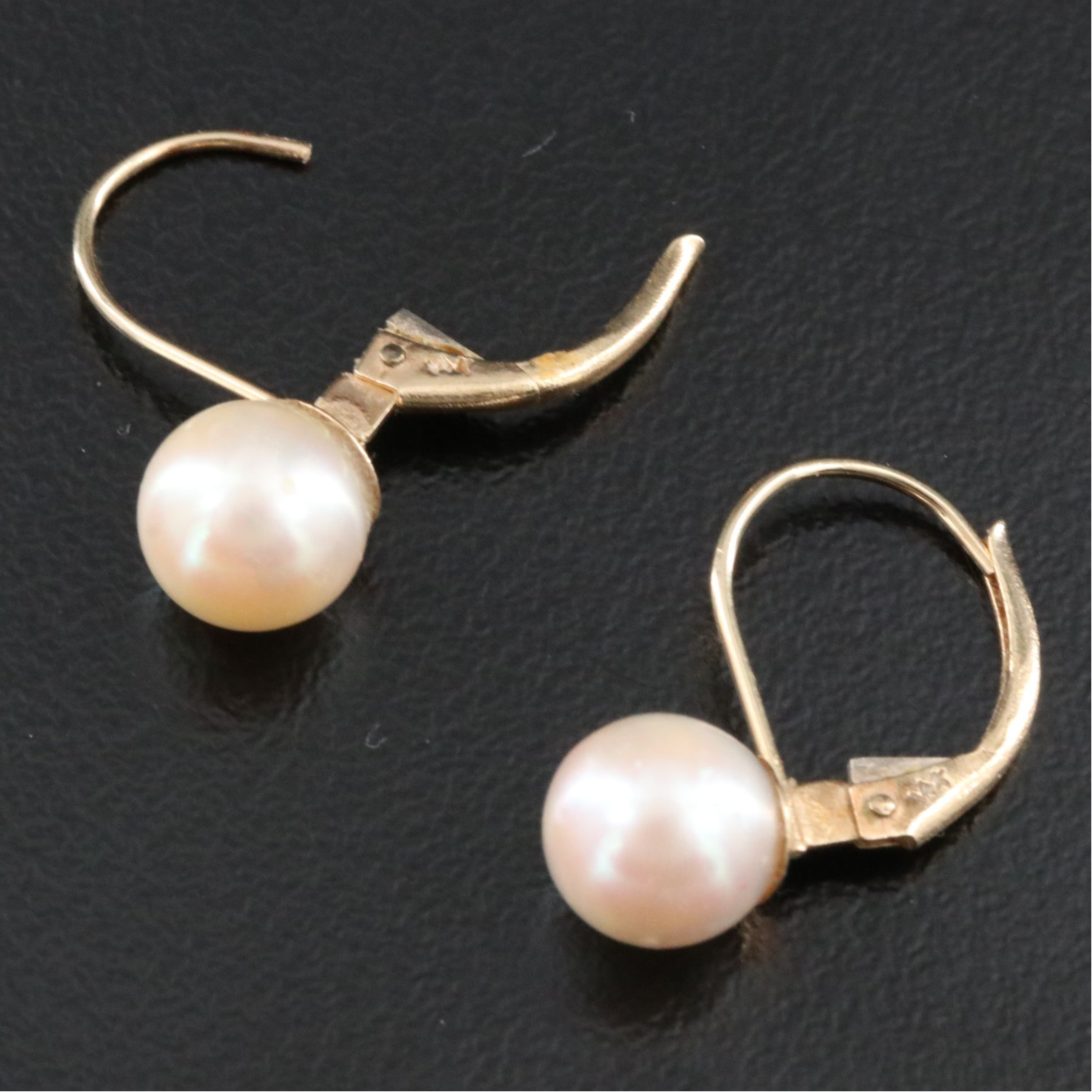 14K Pearl Drop Earrings