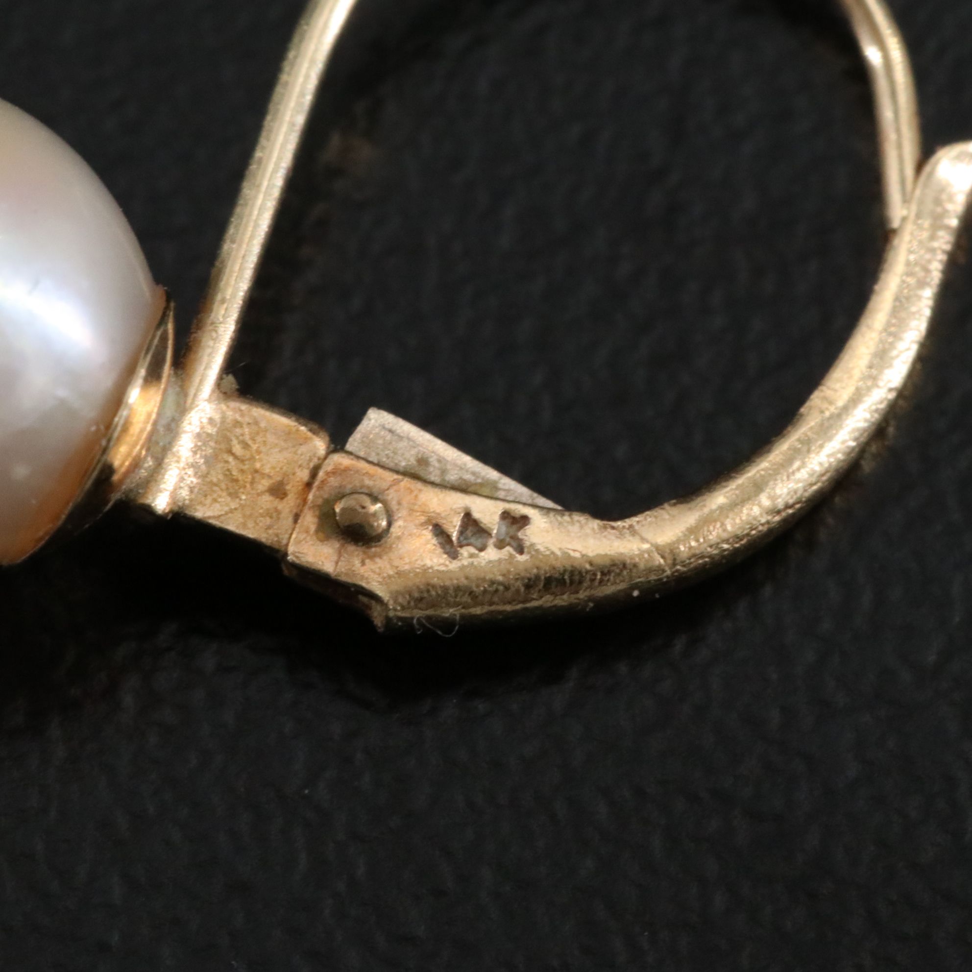 14K Pearl Drop Earrings