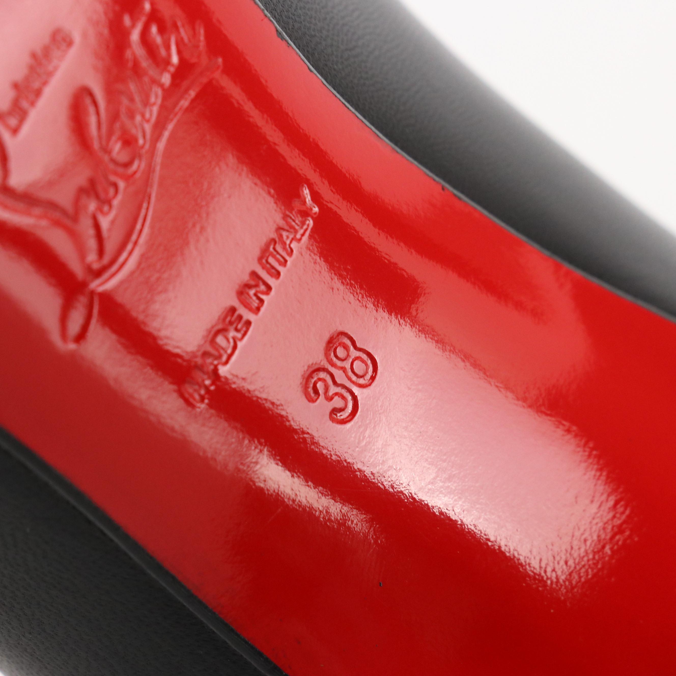 Christian Louboutin Pointed-Toe Pumps in Black Calfskin