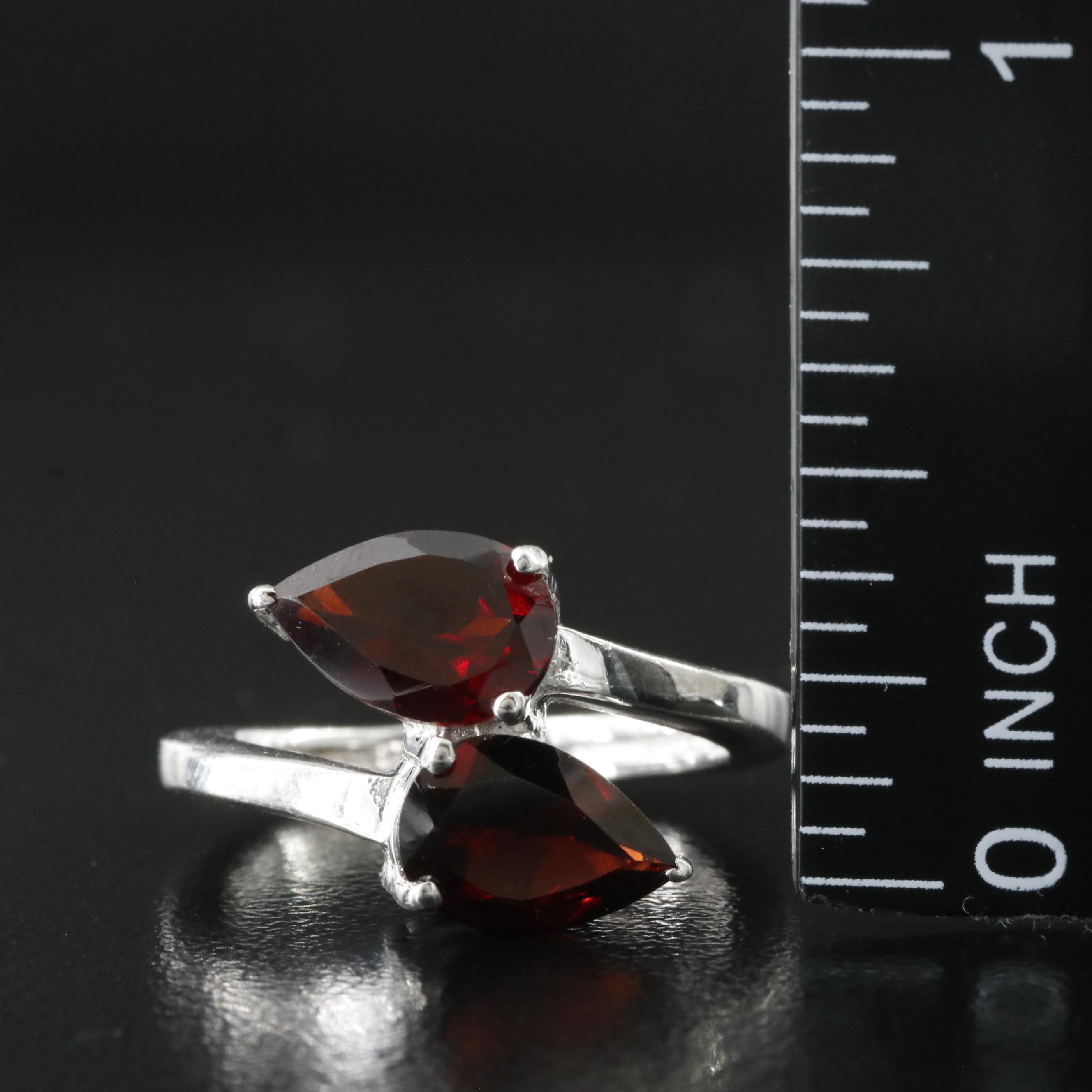 Sterling Citrine and Garnet Ring Collection