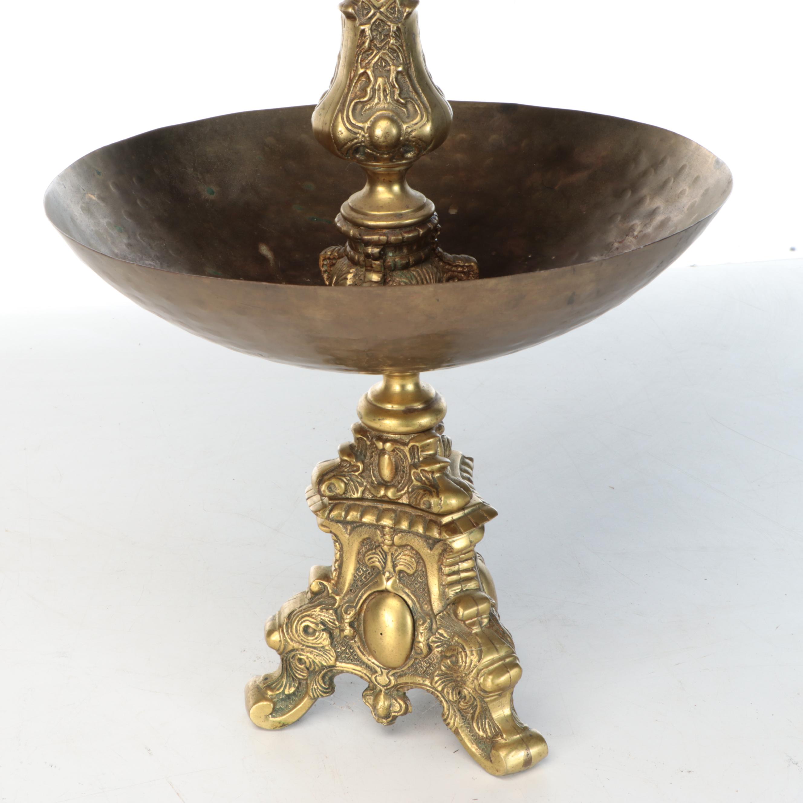 European Baroque Style Brass Centerpiece Stand